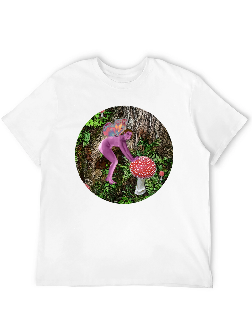 Mushroom Fairy Black T-Shirt