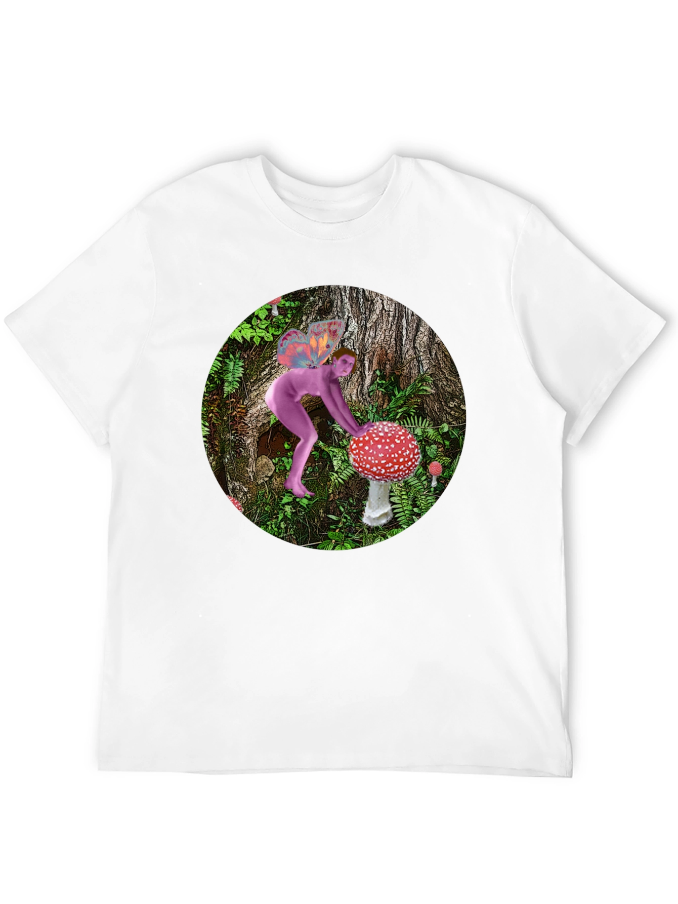 Mushroom Fairy Black T-Shirt