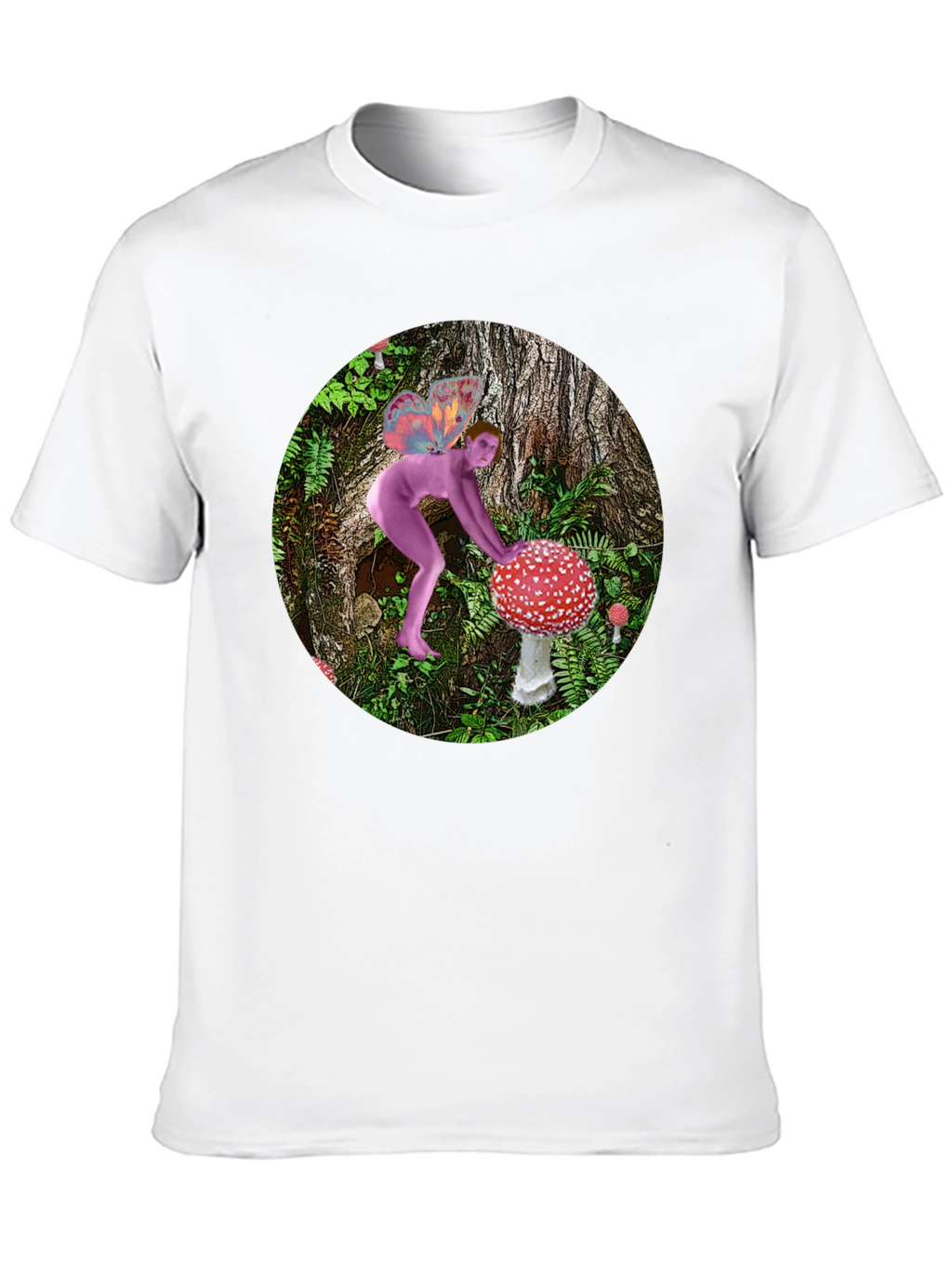 Mushroom Fairy Black T-Shirt
