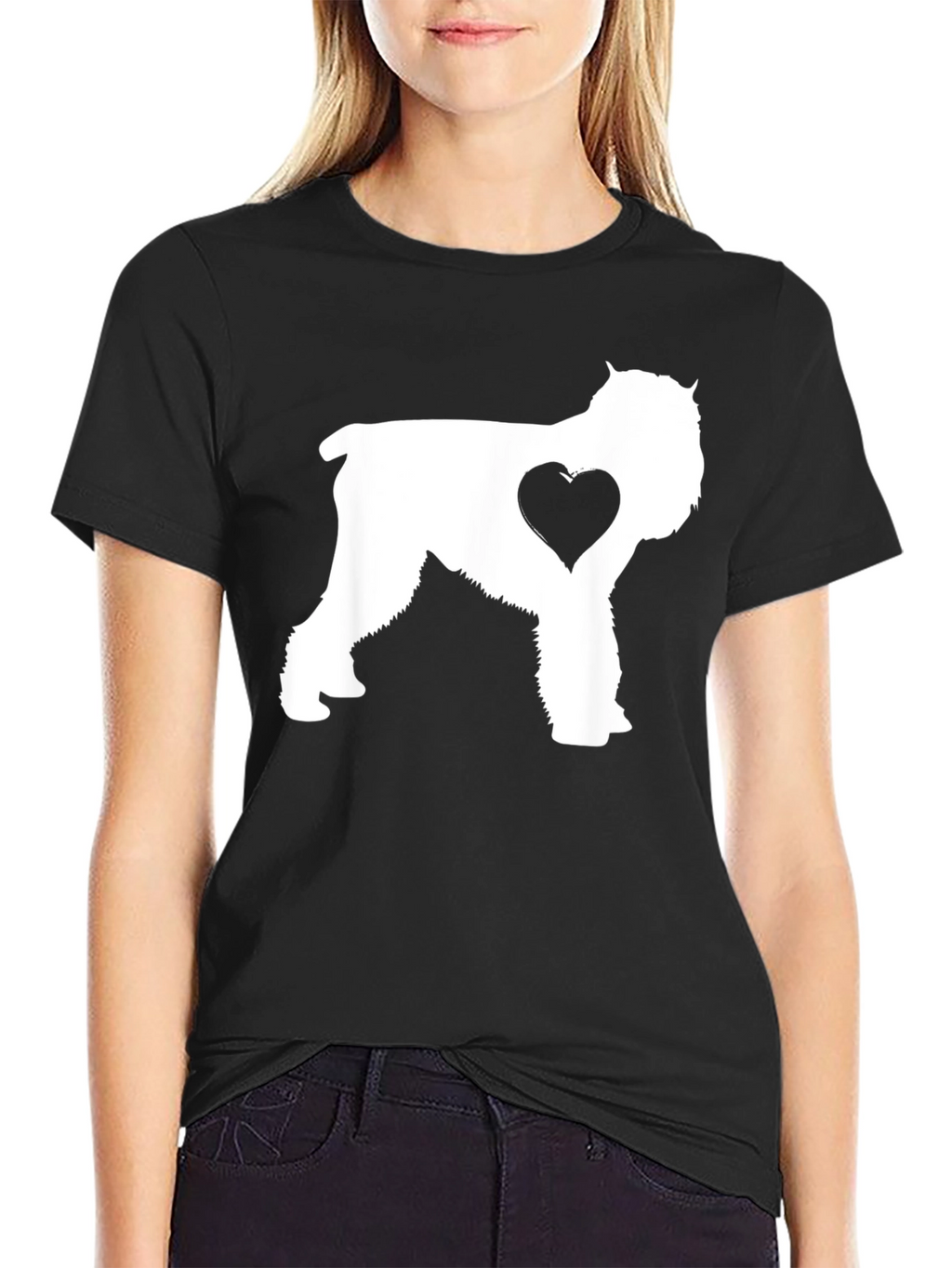 Dog Lover T-Shirt - Schnauzer Heart Graphic
