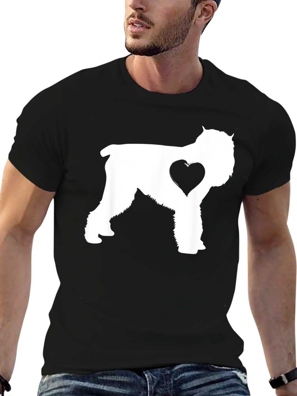 Dog Lover T-Shirt - Schnauzer Heart Graphic