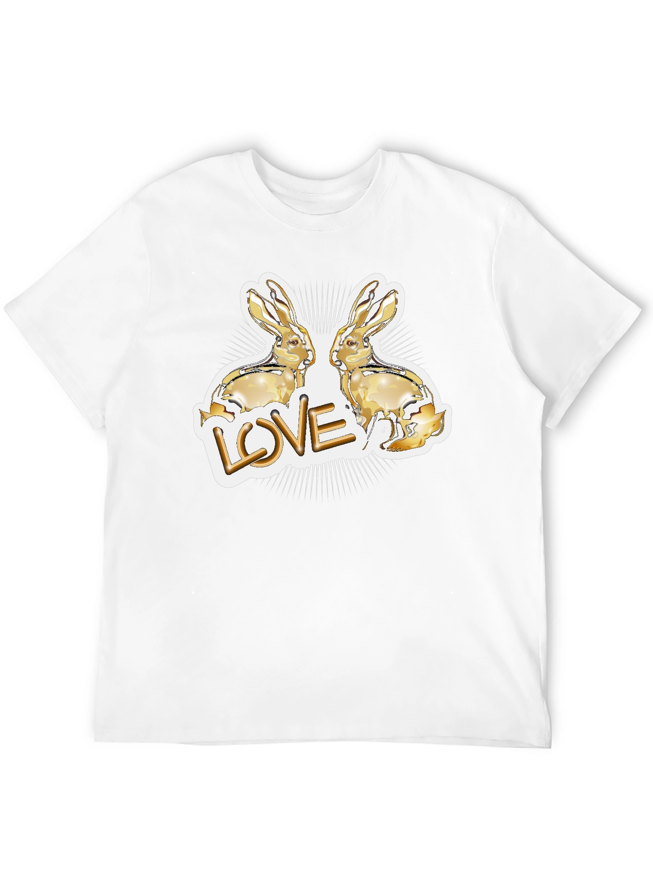 Love Bunny Graphic Tee - Black