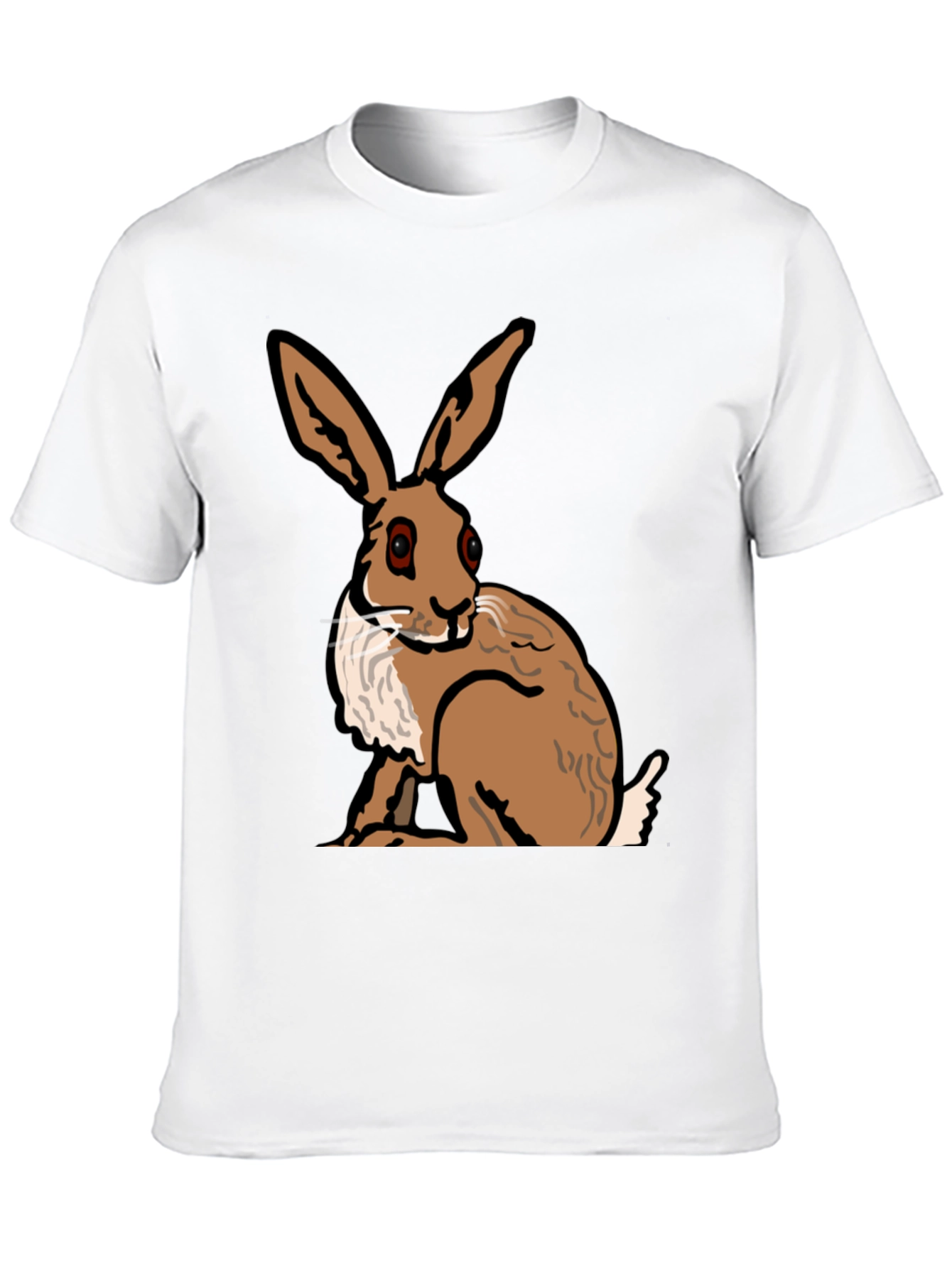 Hare Graphic Tee - Stylish Animal Print Shirt