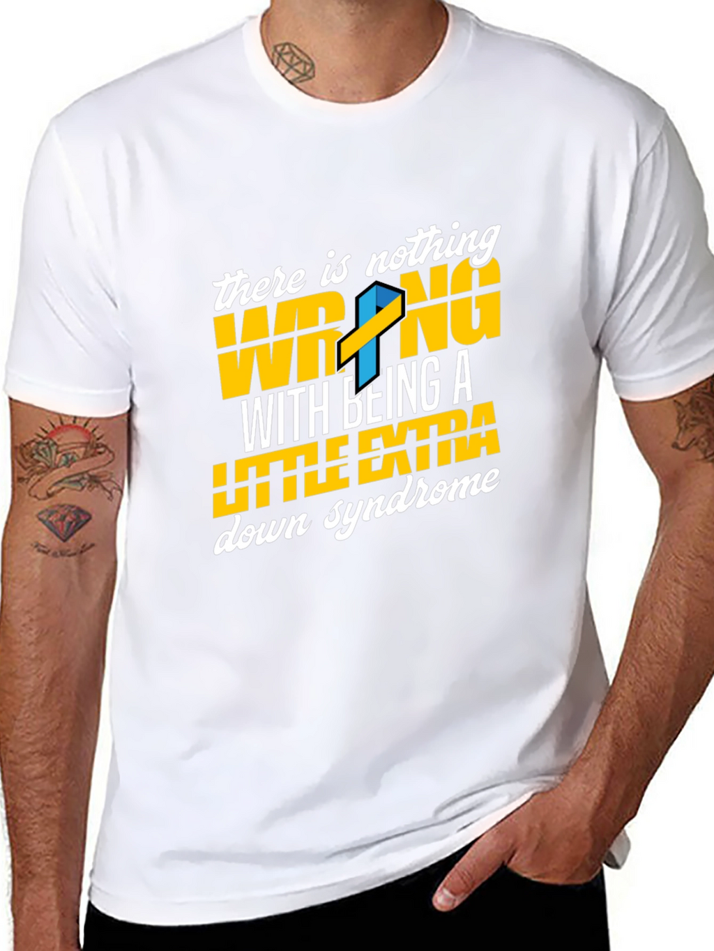 Down Syndrome Awareness T-Shirt - Nothing Wrong Extra