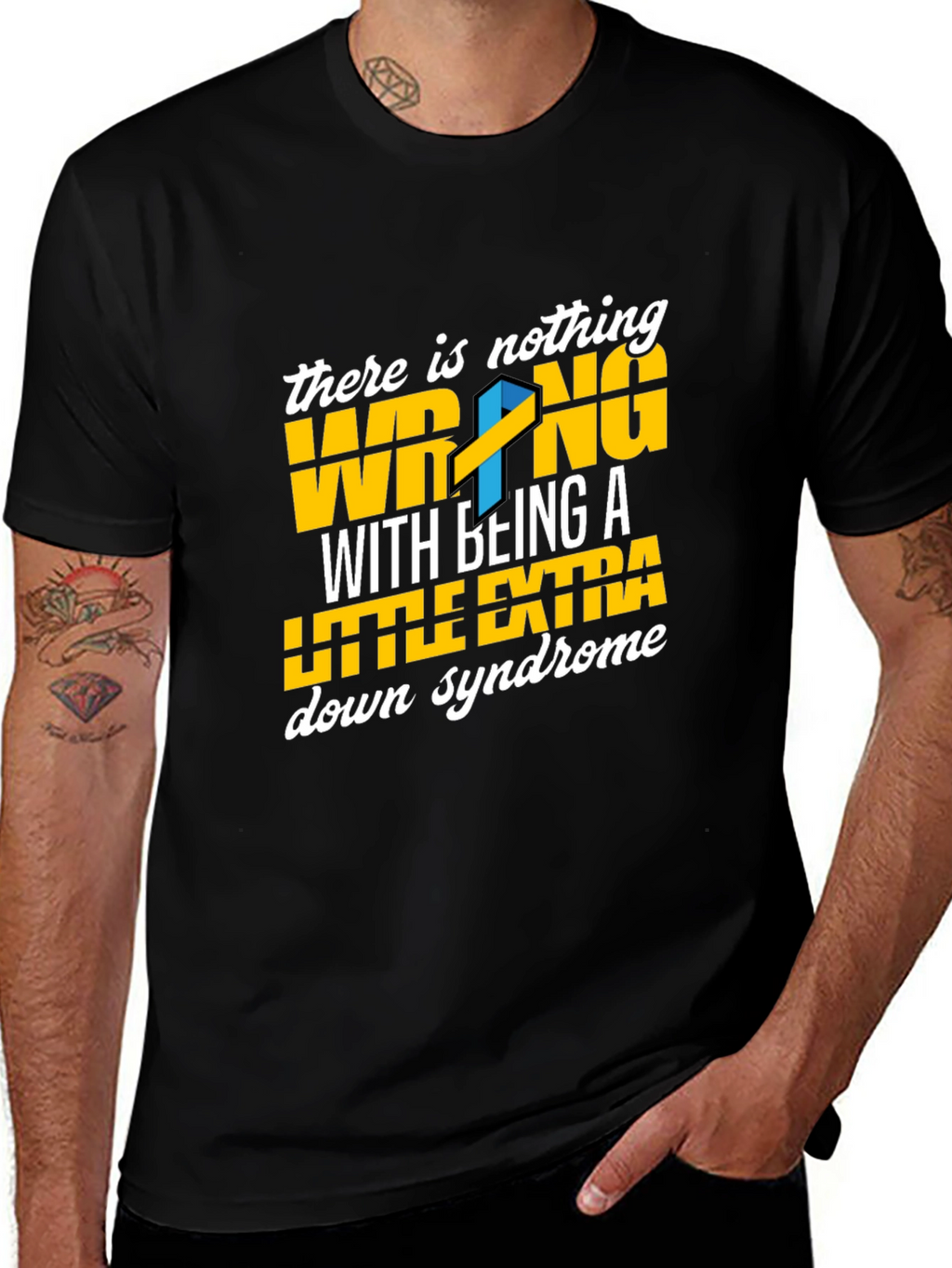 Down Syndrome Awareness T-Shirt - Nothing Wrong Extra