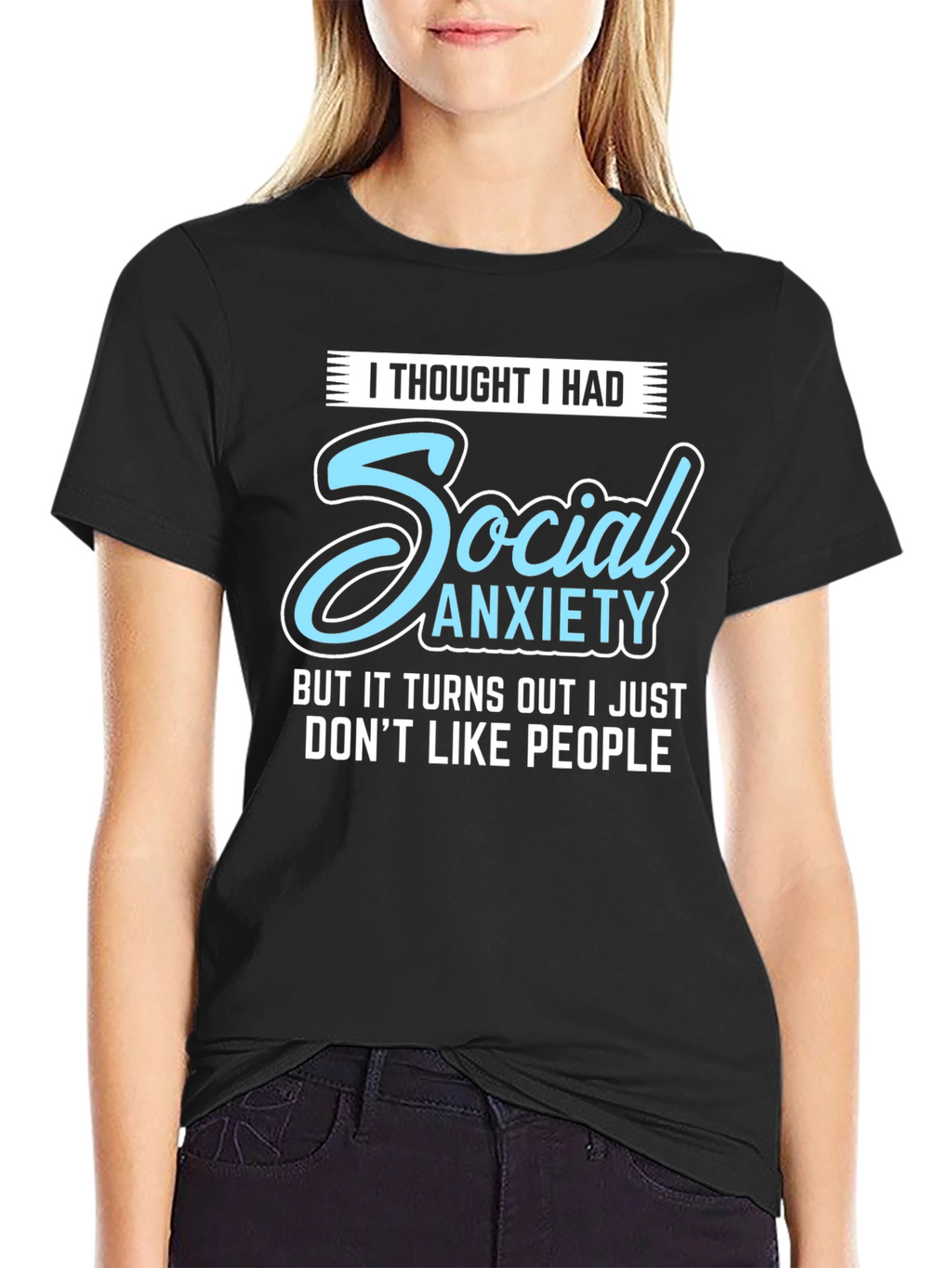 Social Anxiety Funny Graphic T-Shirt
