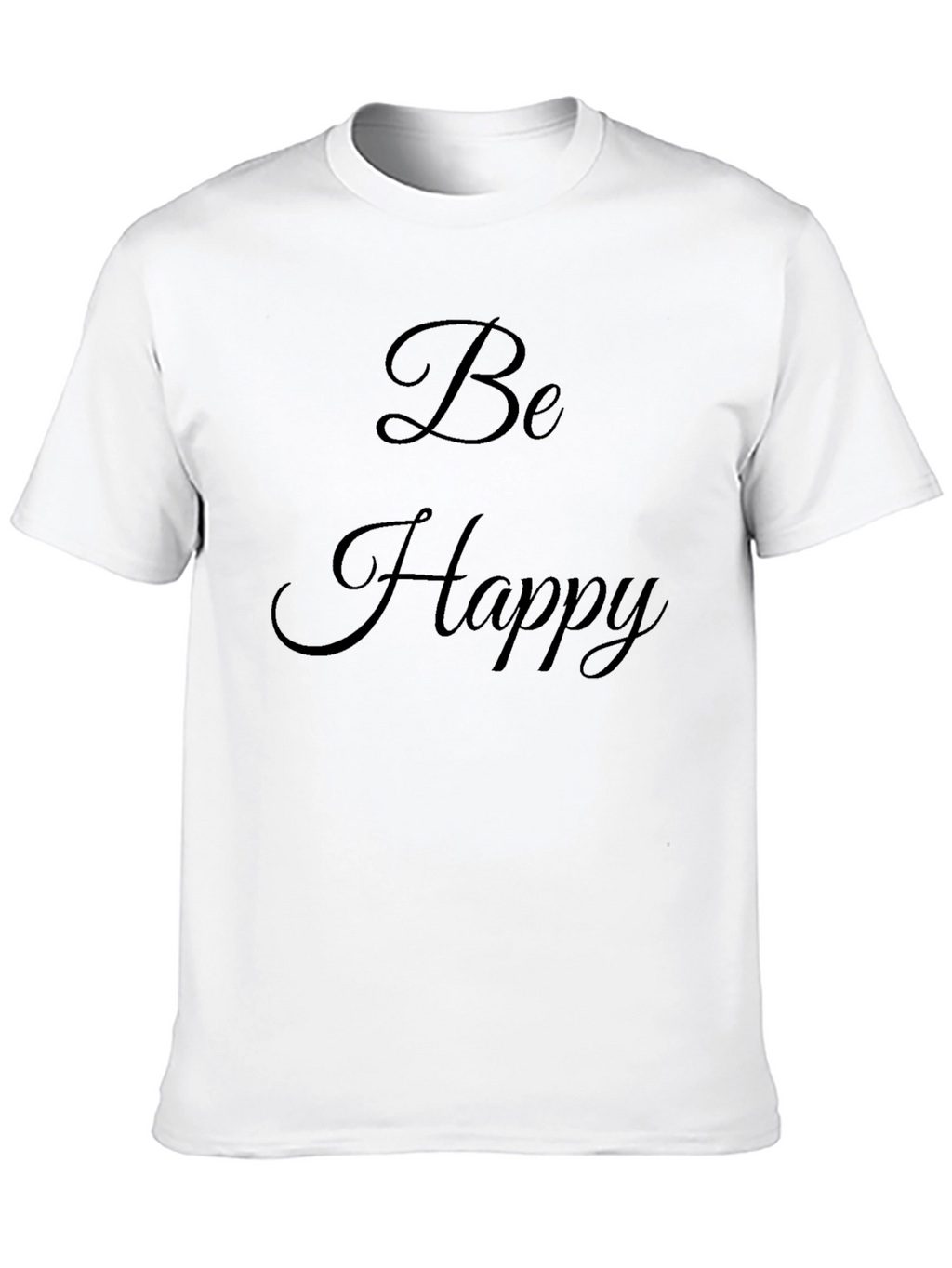 Be Happy Black T-Shirt - Positive Vibes