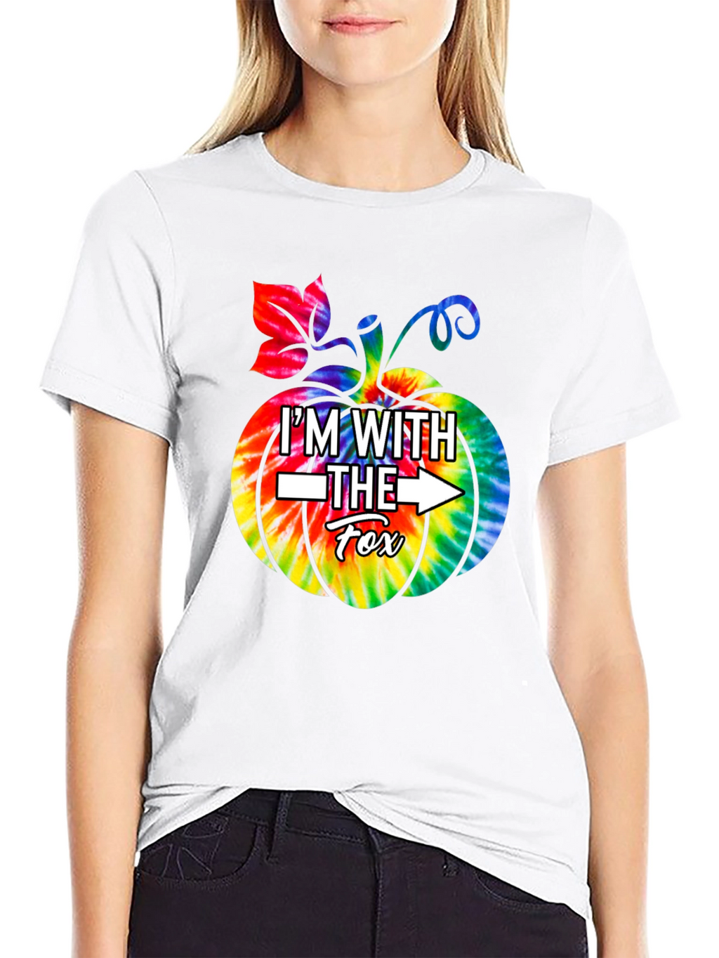 Im With The Fox Tie Dye Pumpkin T-Shirt