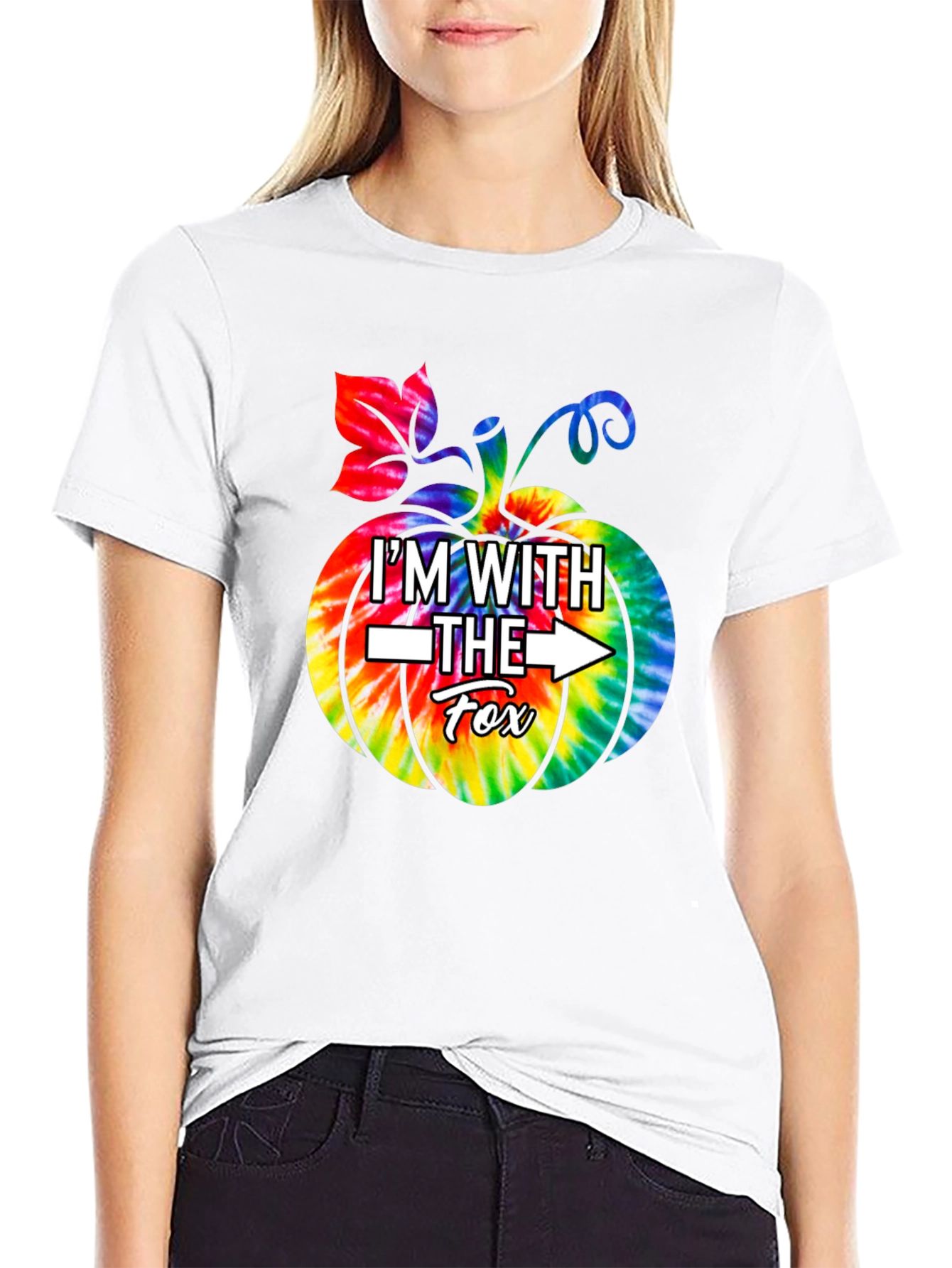 Im With The Fox Tie Dye Pumpkin T-Shirt