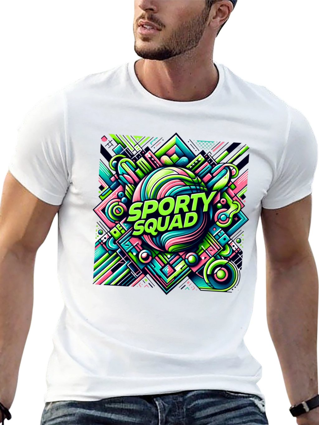 Sporty Squad Graphic Tee - Black
