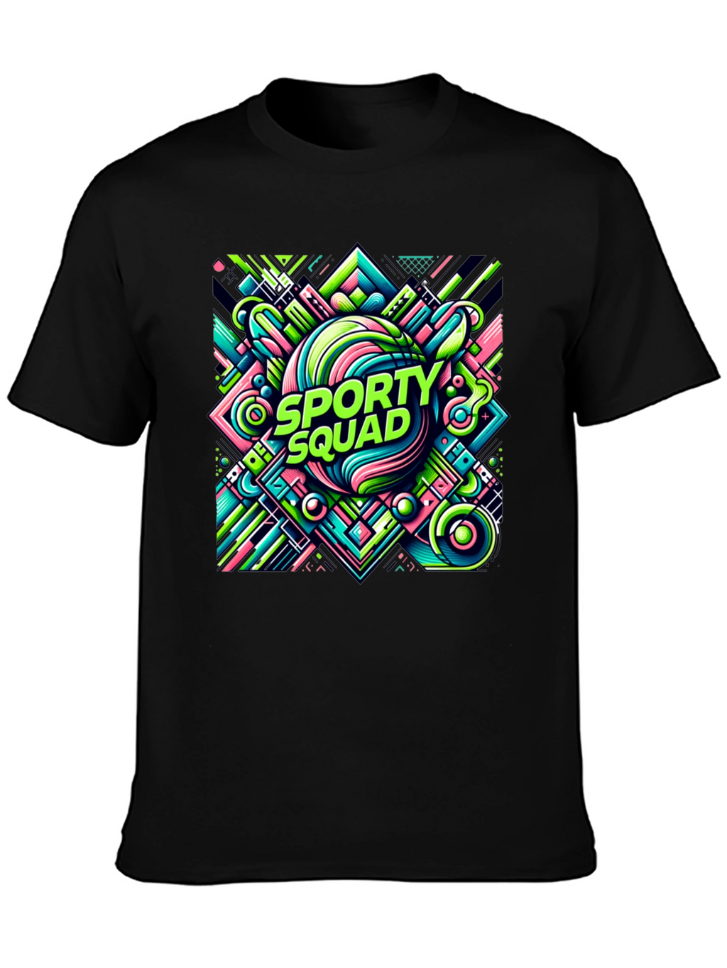 Sporty Squad Graphic Tee - Black