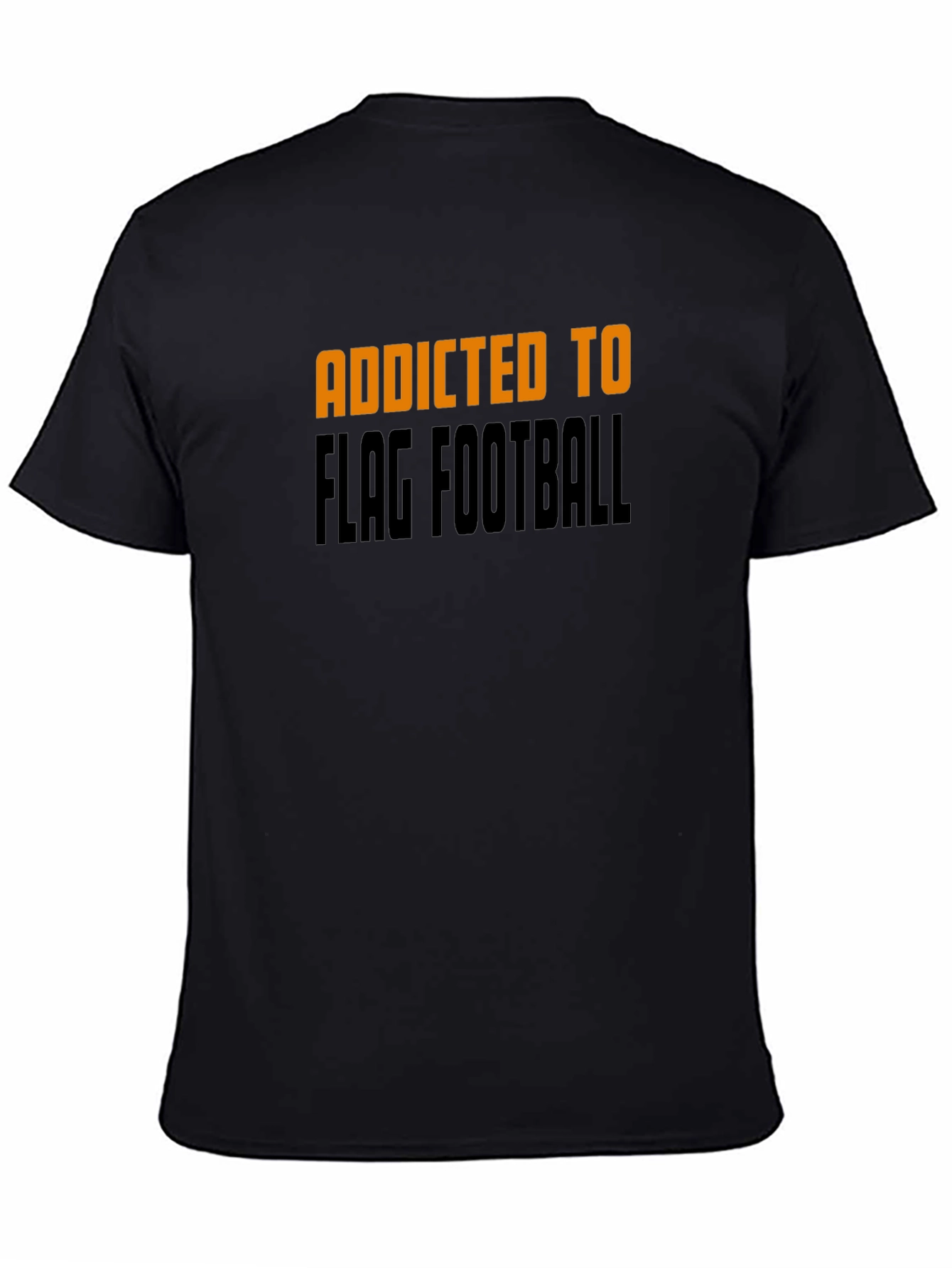Addicted to Flag Football Black T-Shirt