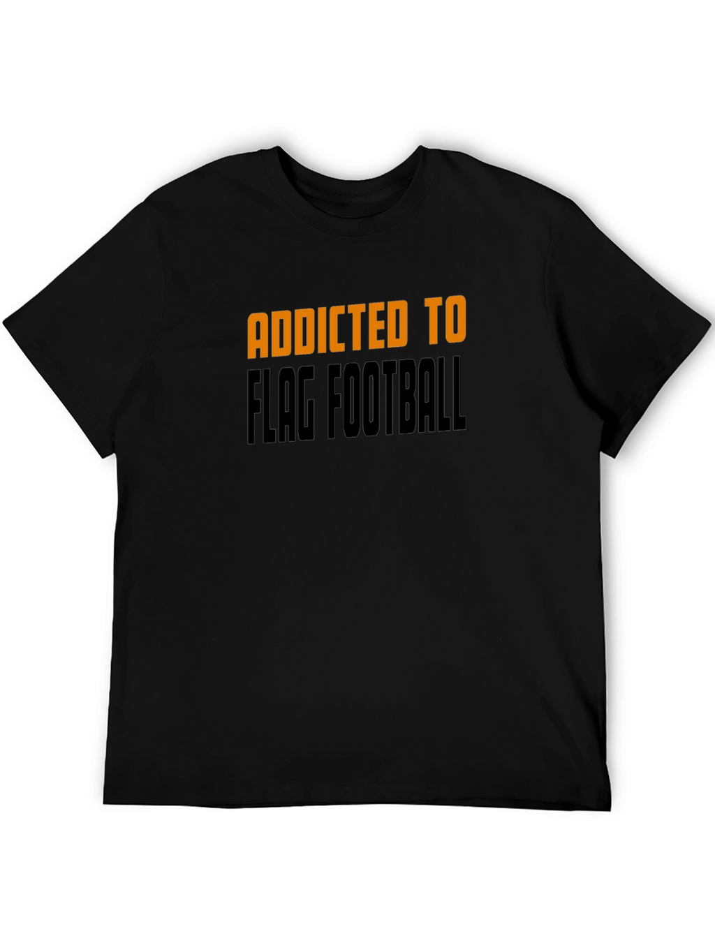 Addicted to Flag Football Black T-Shirt