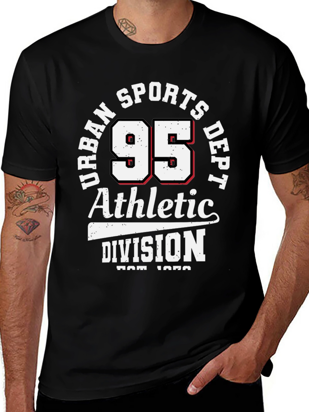 Urban Sports Dept. 95 Athletic Division Black T-Shirt