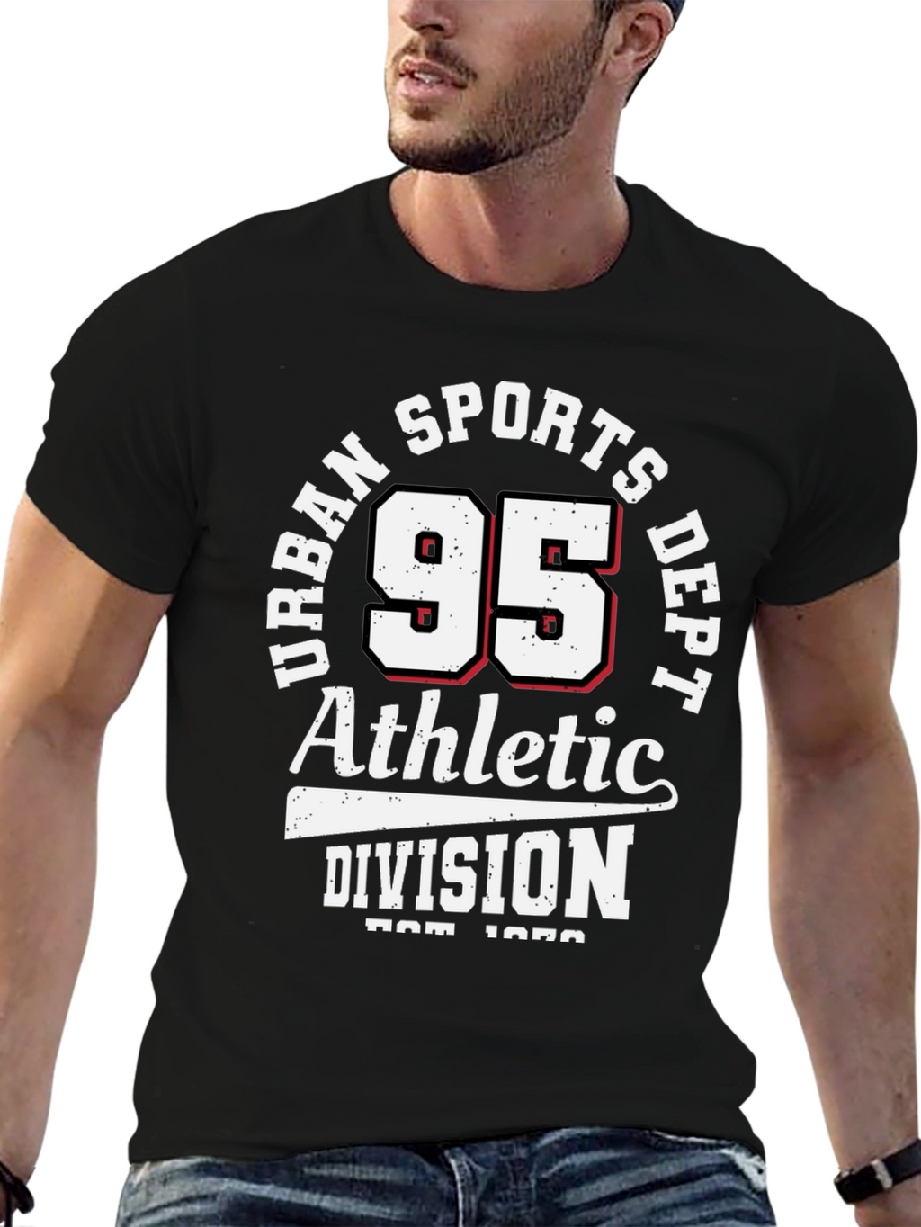 Urban Sports Dept. 95 Athletic Division Black T-Shirt