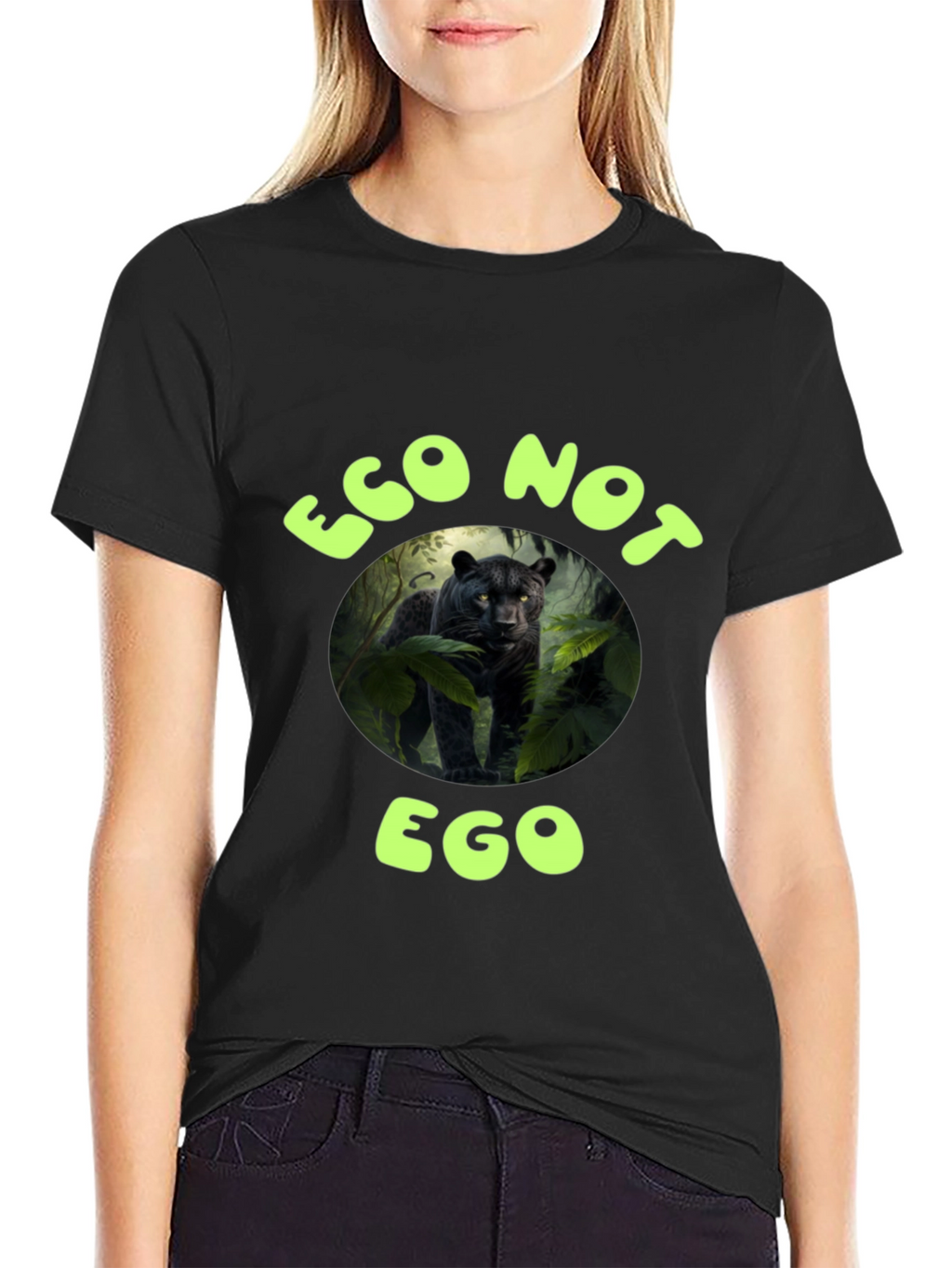 Eco Not Ego Panther Graphic Tee