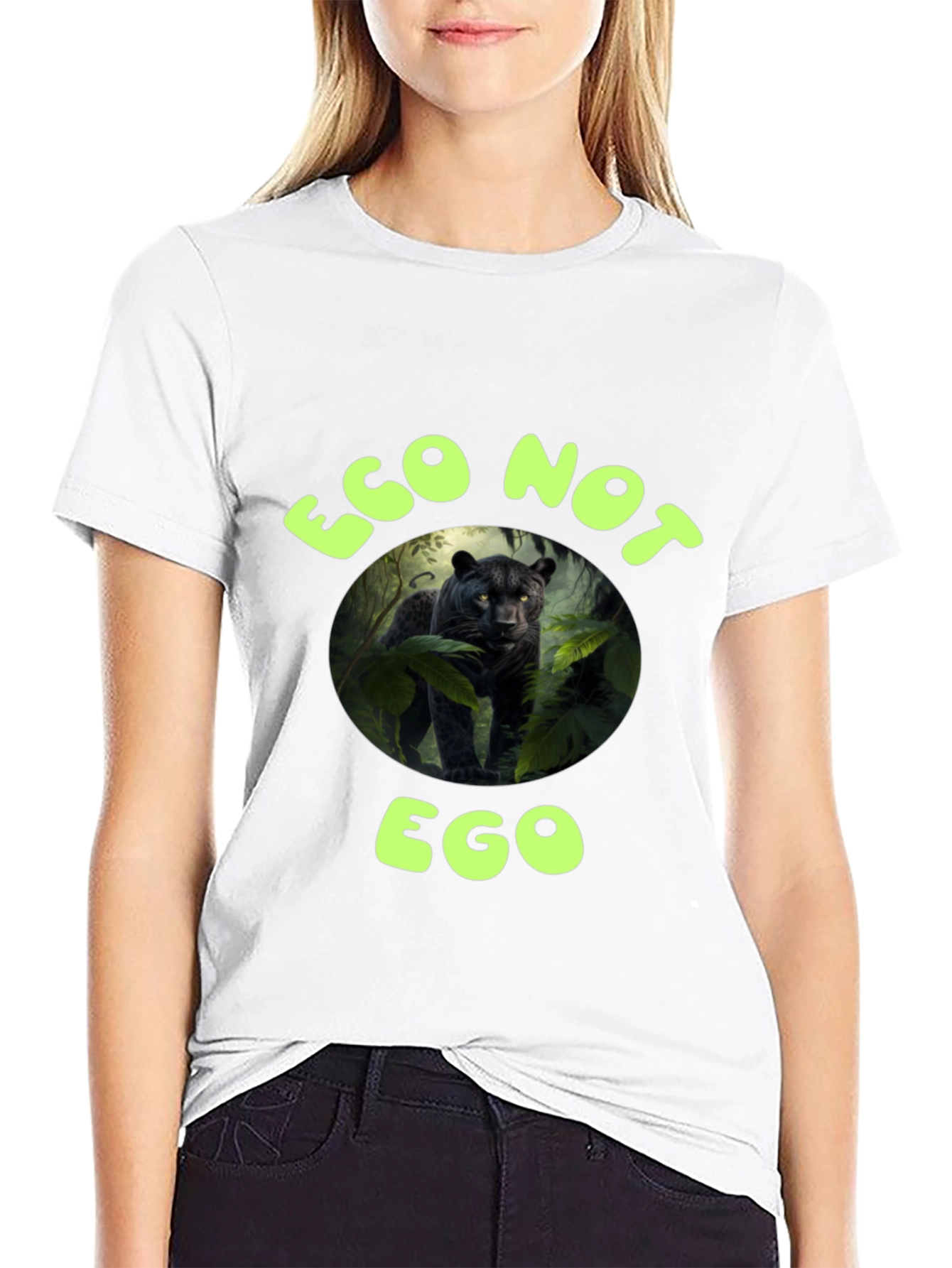 Eco Not Ego Panther Graphic Tee