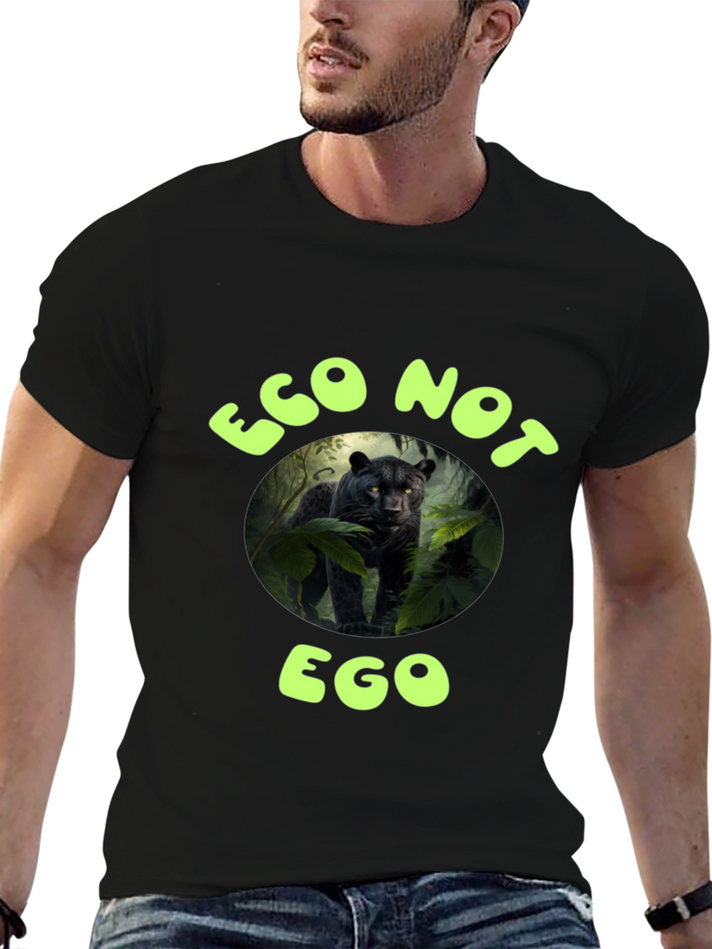 Eco Not Ego Panther Graphic Tee