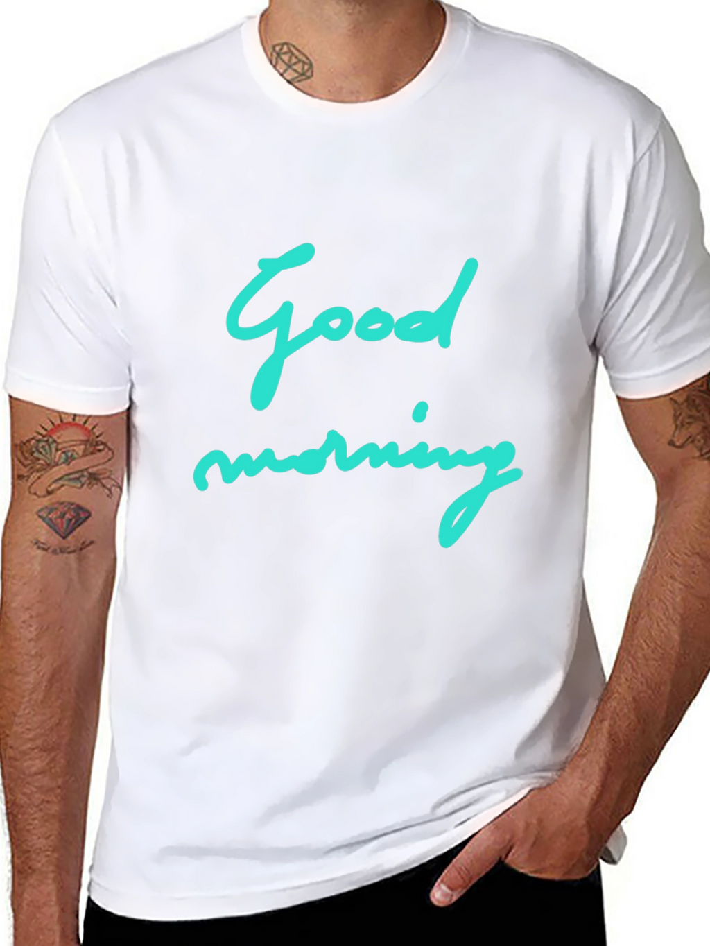 Good Morning Graphic Black T-Shirt