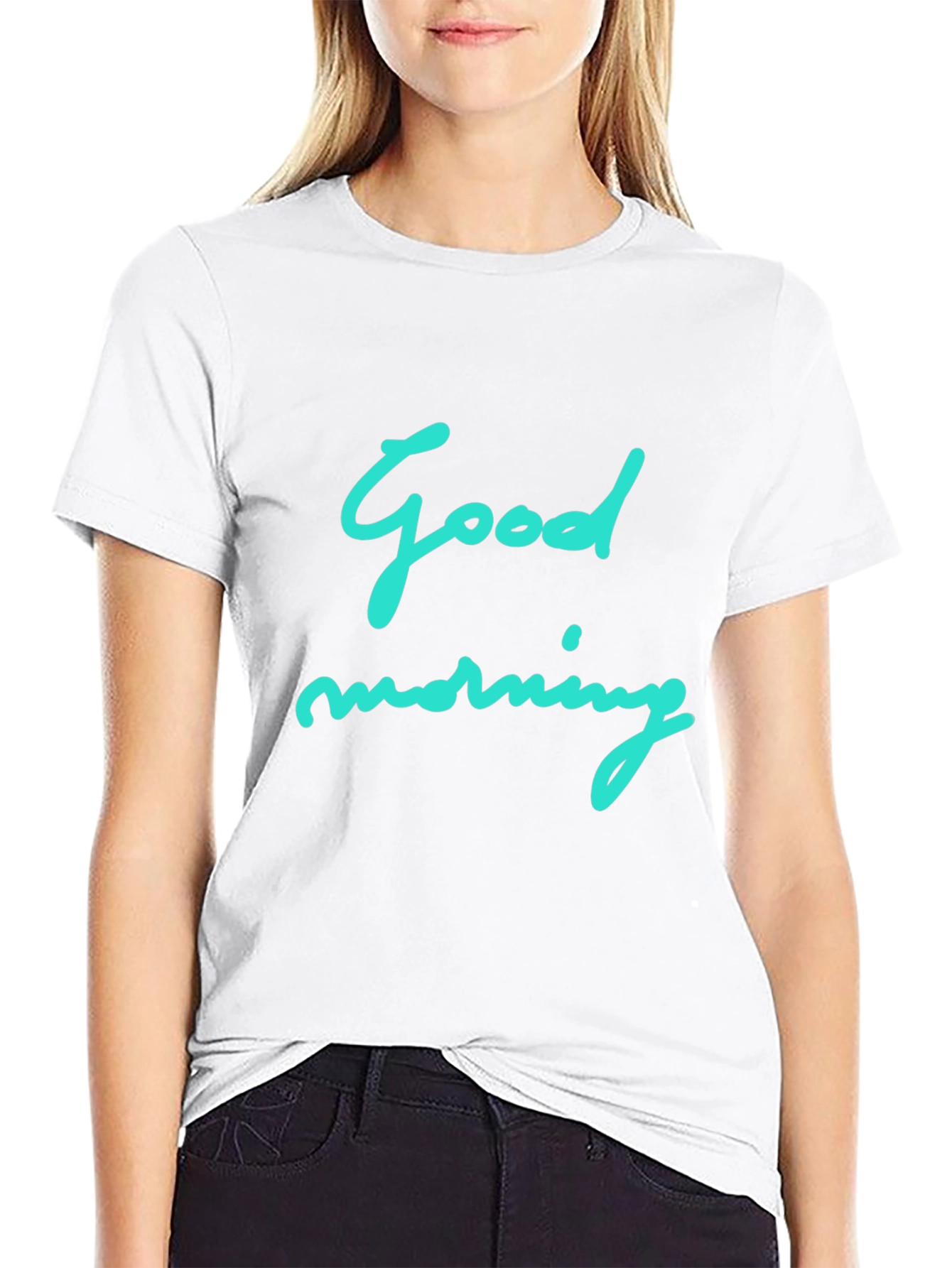 Good Morning Graphic Black T-Shirt
