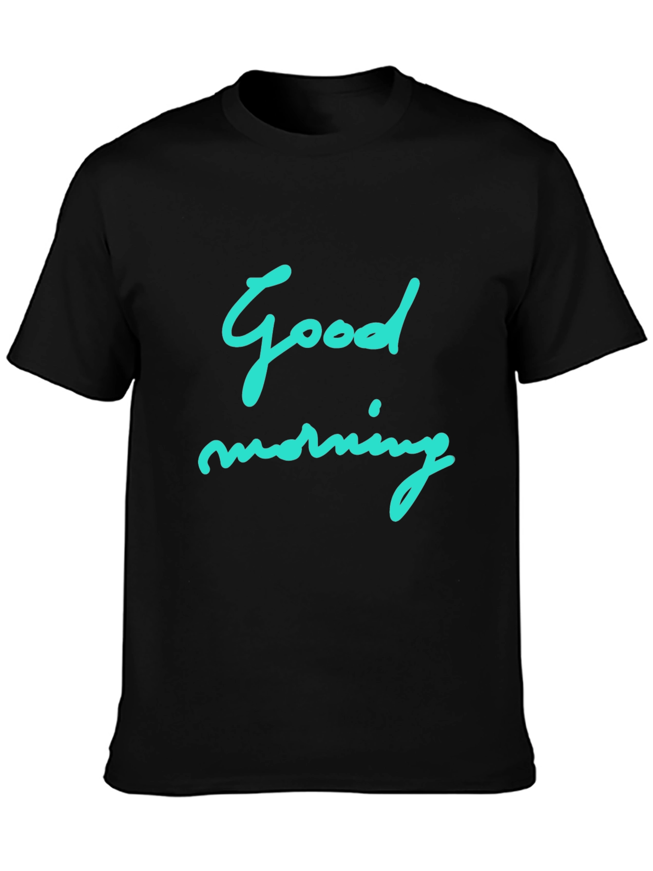 Good Morning Graphic Black T-Shirt