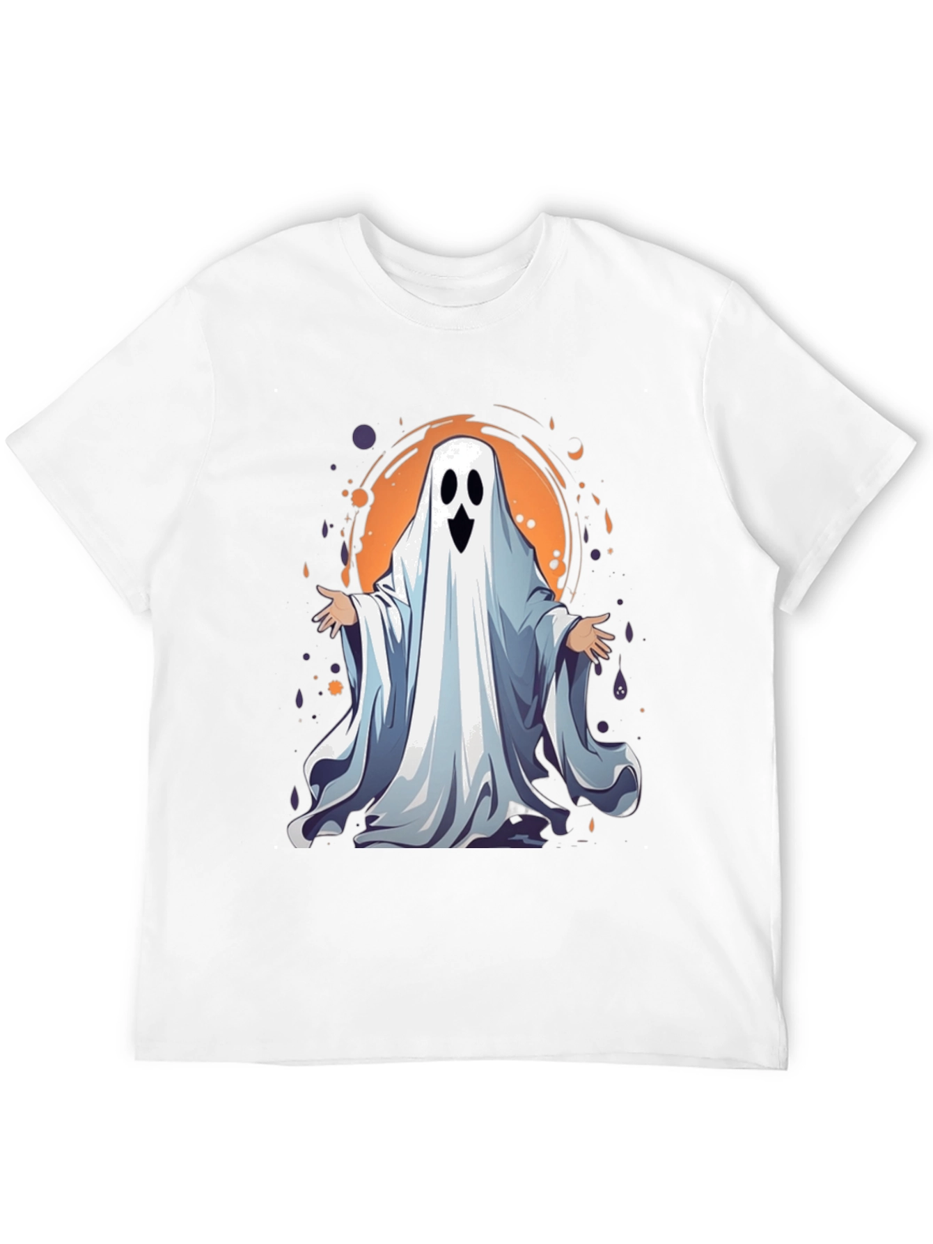 Spooky Ghost Graphic Tee - Halloween Apparel