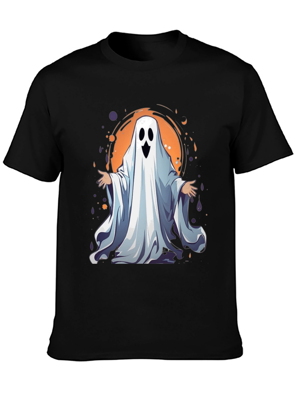 Spooky Ghost Graphic Tee - Halloween Apparel