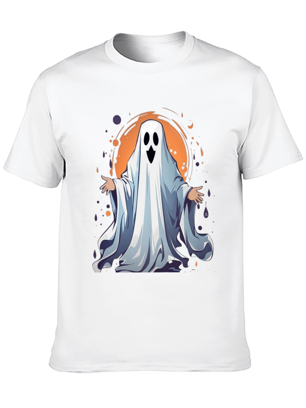 Spooky Ghost Graphic Tee - Halloween Apparel