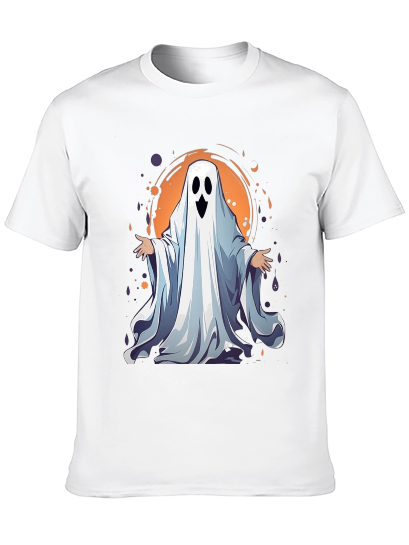 Spooky Ghost Graphic Tee - Halloween Apparel