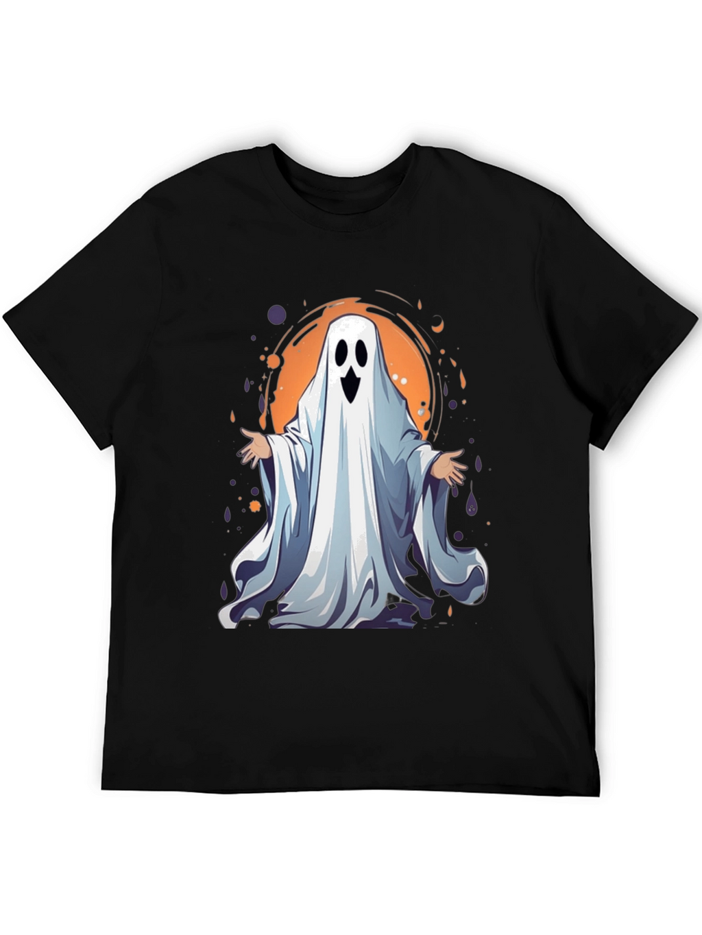 Spooky Ghost Graphic Tee - Halloween Apparel