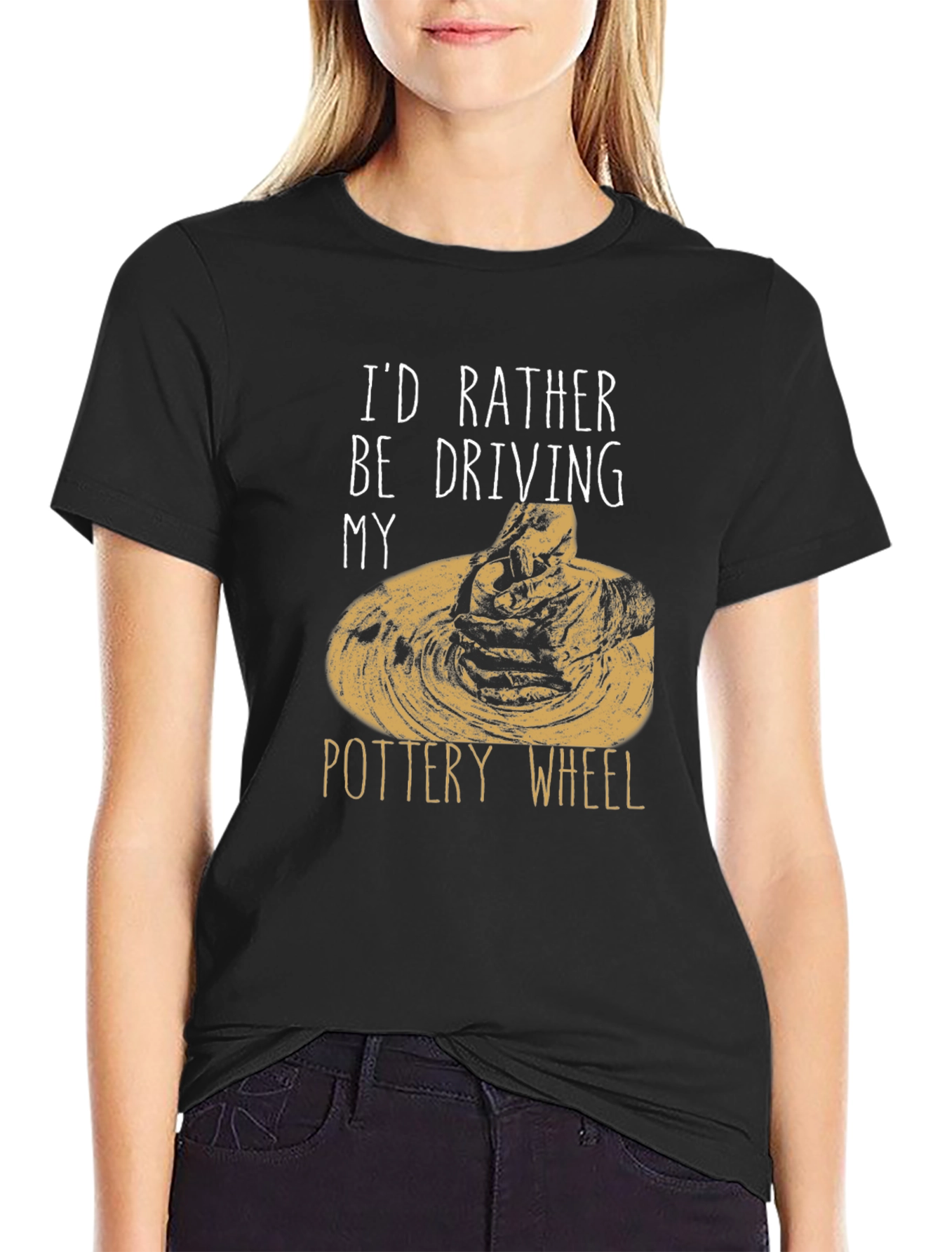 Pottery Wheel Graphic Tee - Id Rather Be Driving My Wheel