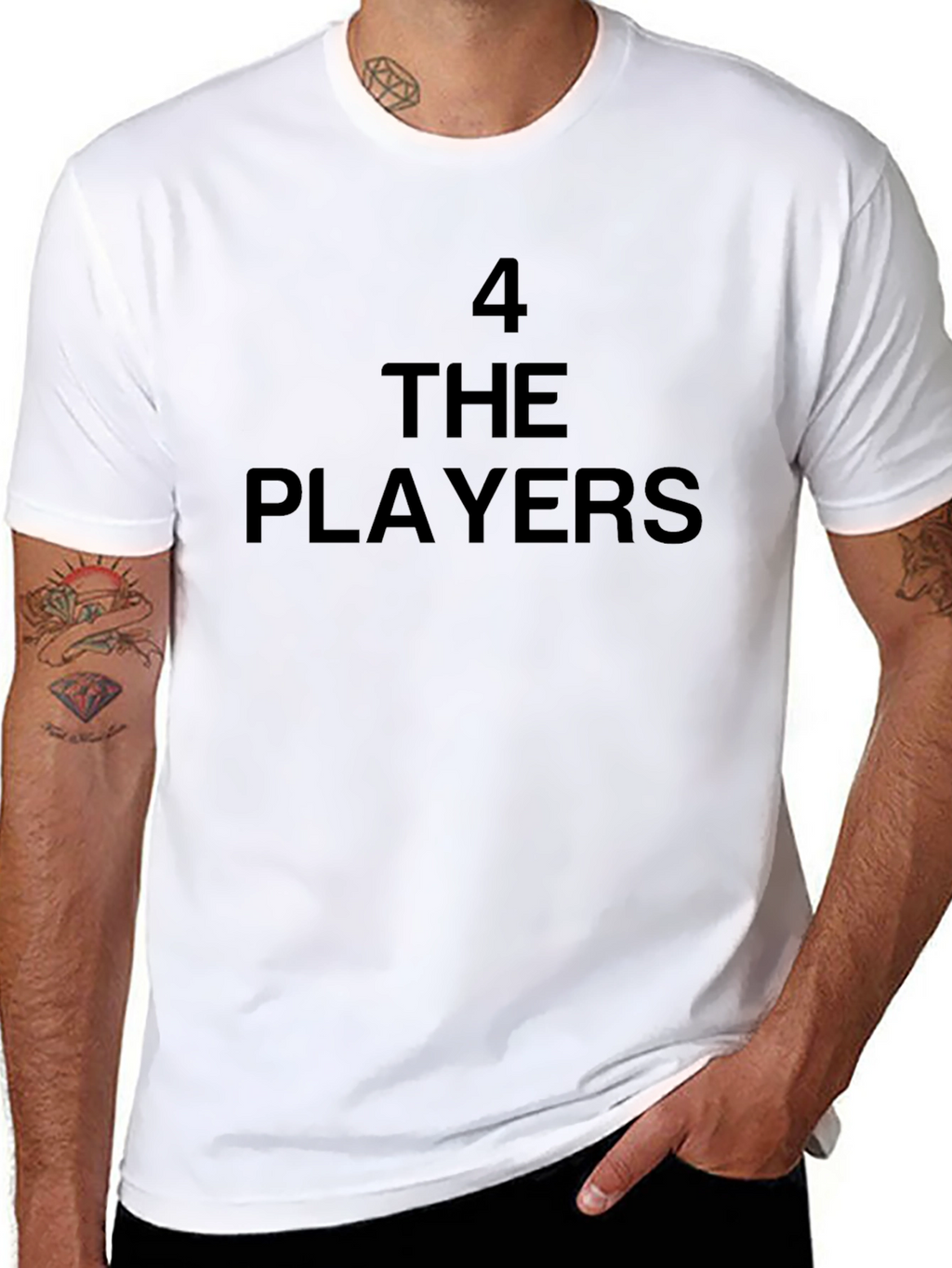 4 The Players T-Shirt - Casual Black Tee
