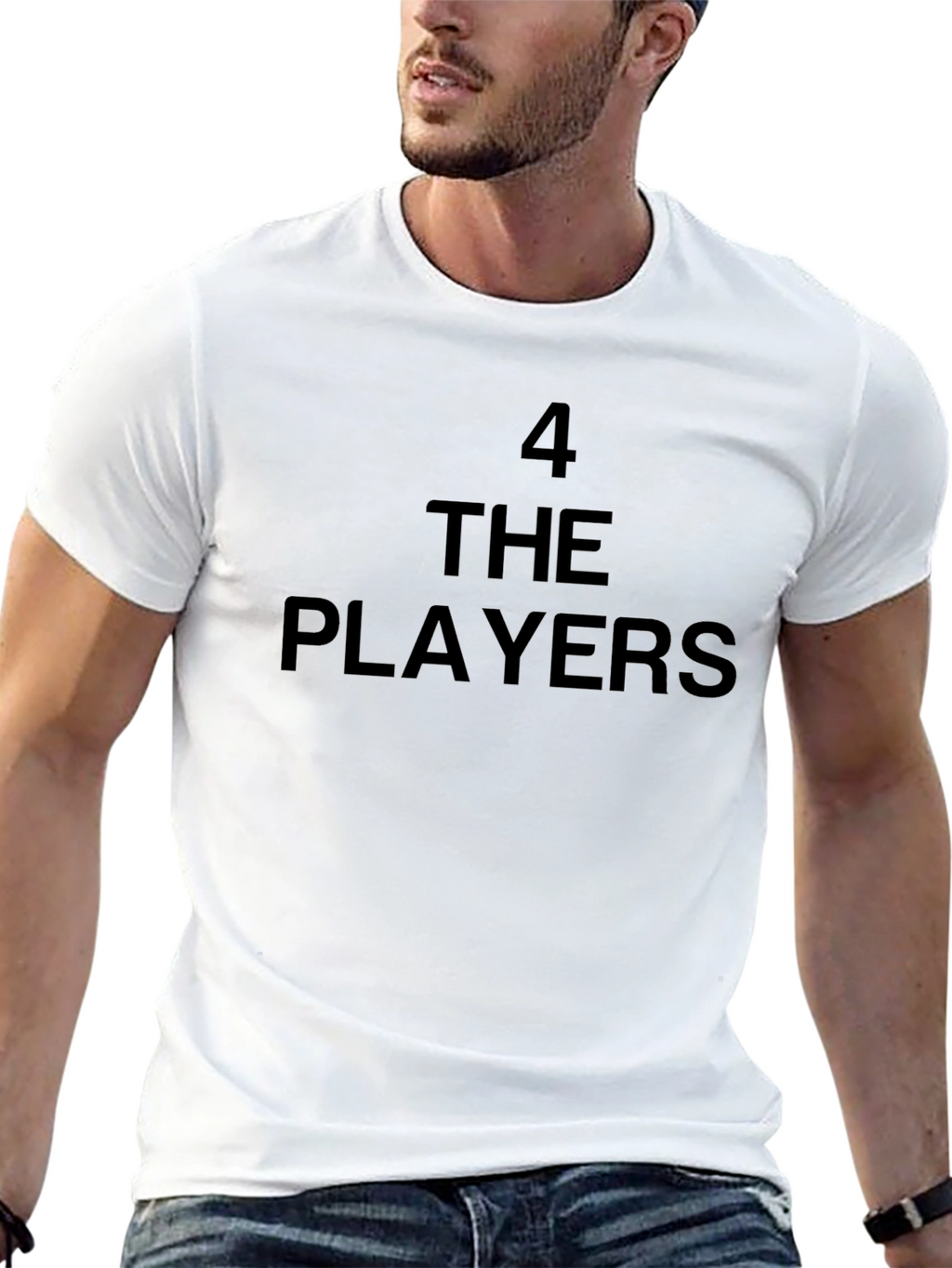 4 The Players T-Shirt - Casual Black Tee
