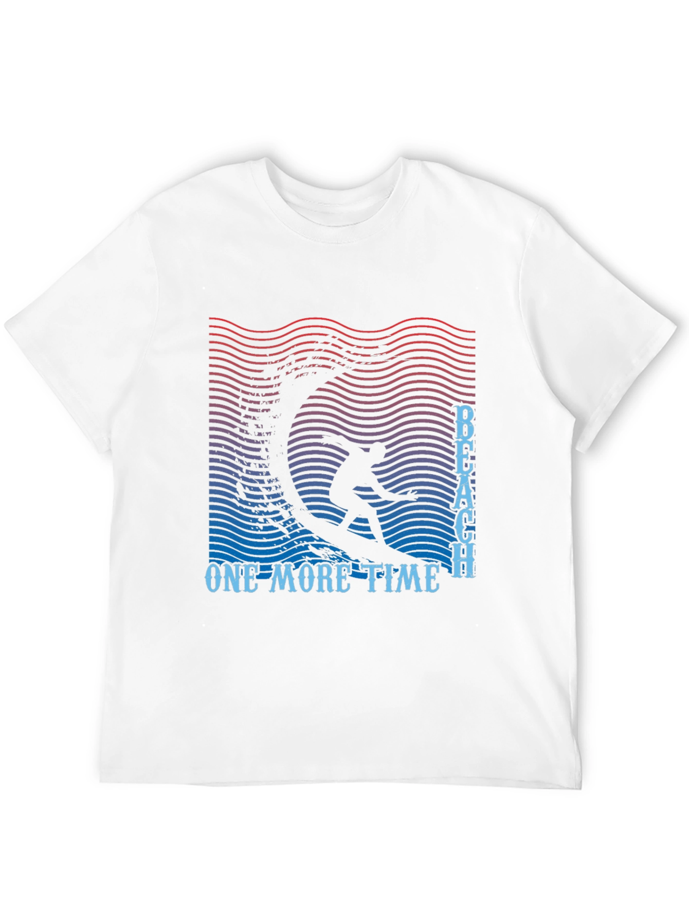 Beach One More Time Surfing Black T-Shirt