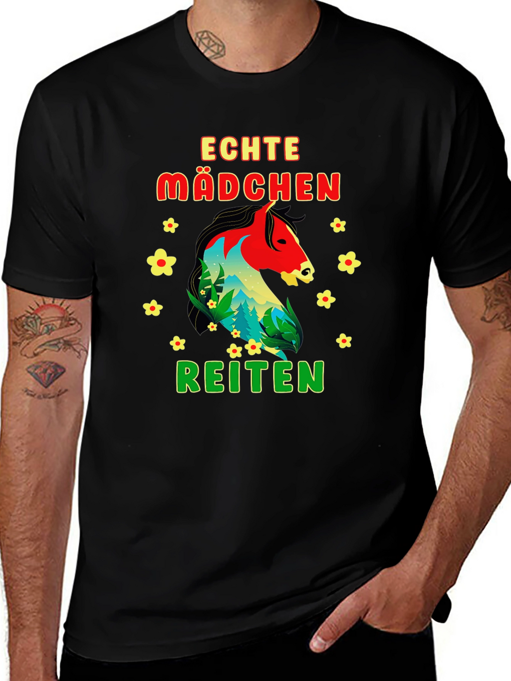Echte Madchen Reiten Horse T-Shirt