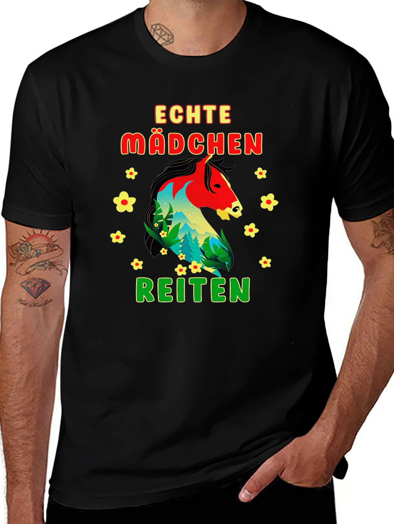 Echte Madchen Reiten Horse T-Shirt