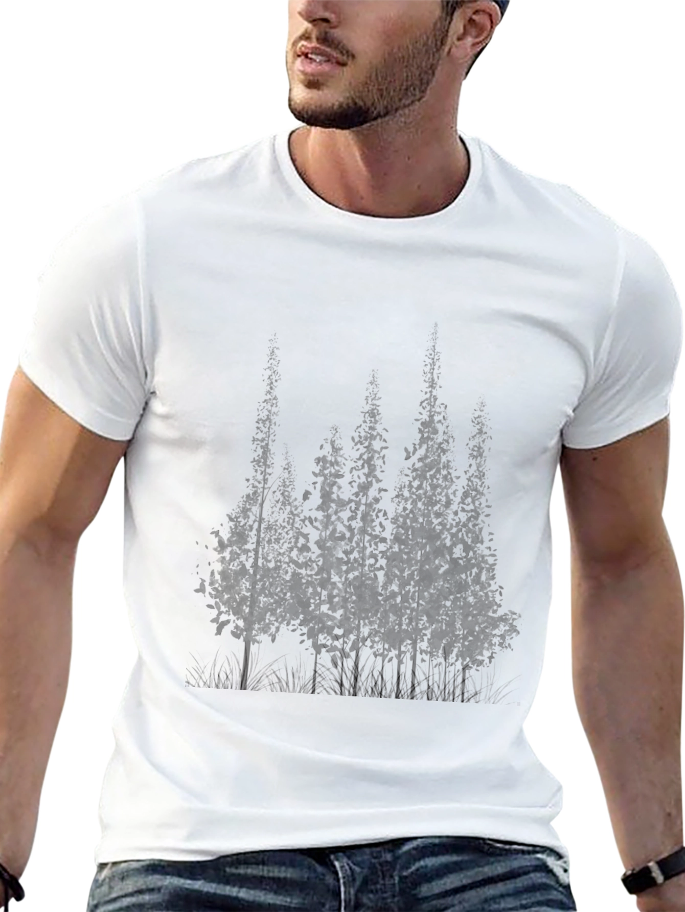 Mens Black Forest Graphic T-Shirt