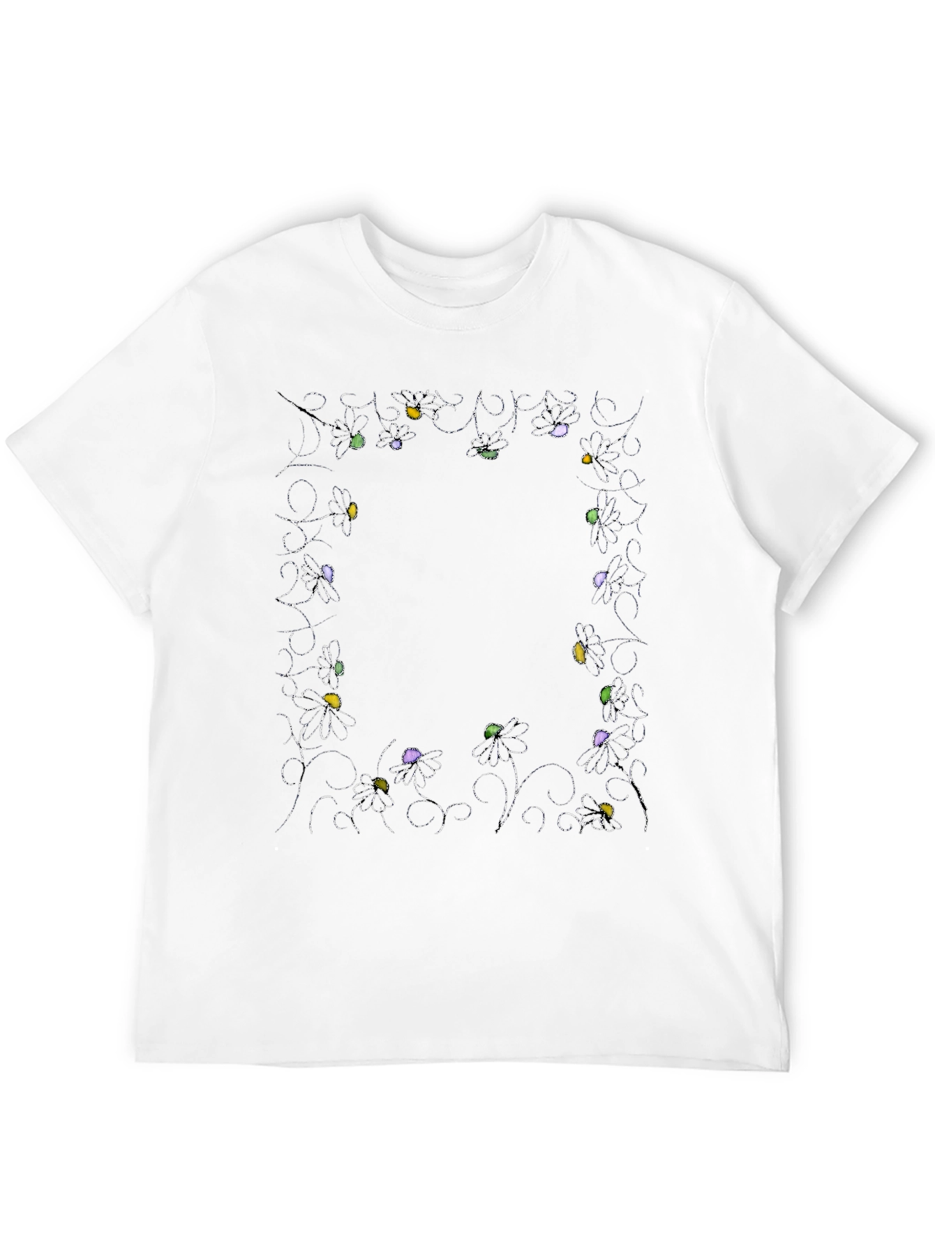 Floral Frame Graphic Print T-Shirt