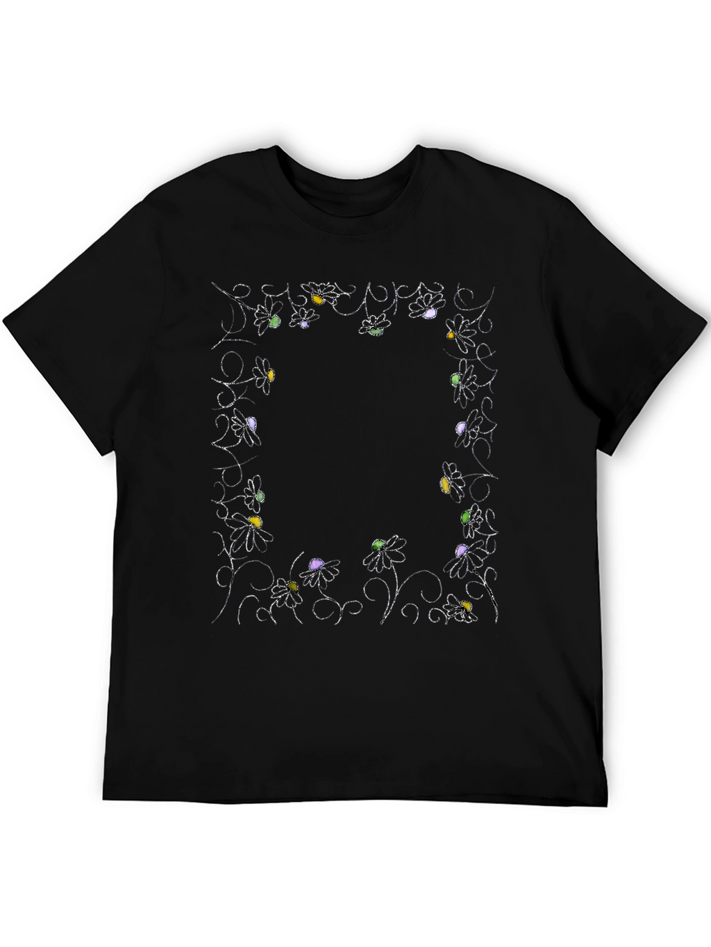 Floral Frame Graphic Print T-Shirt