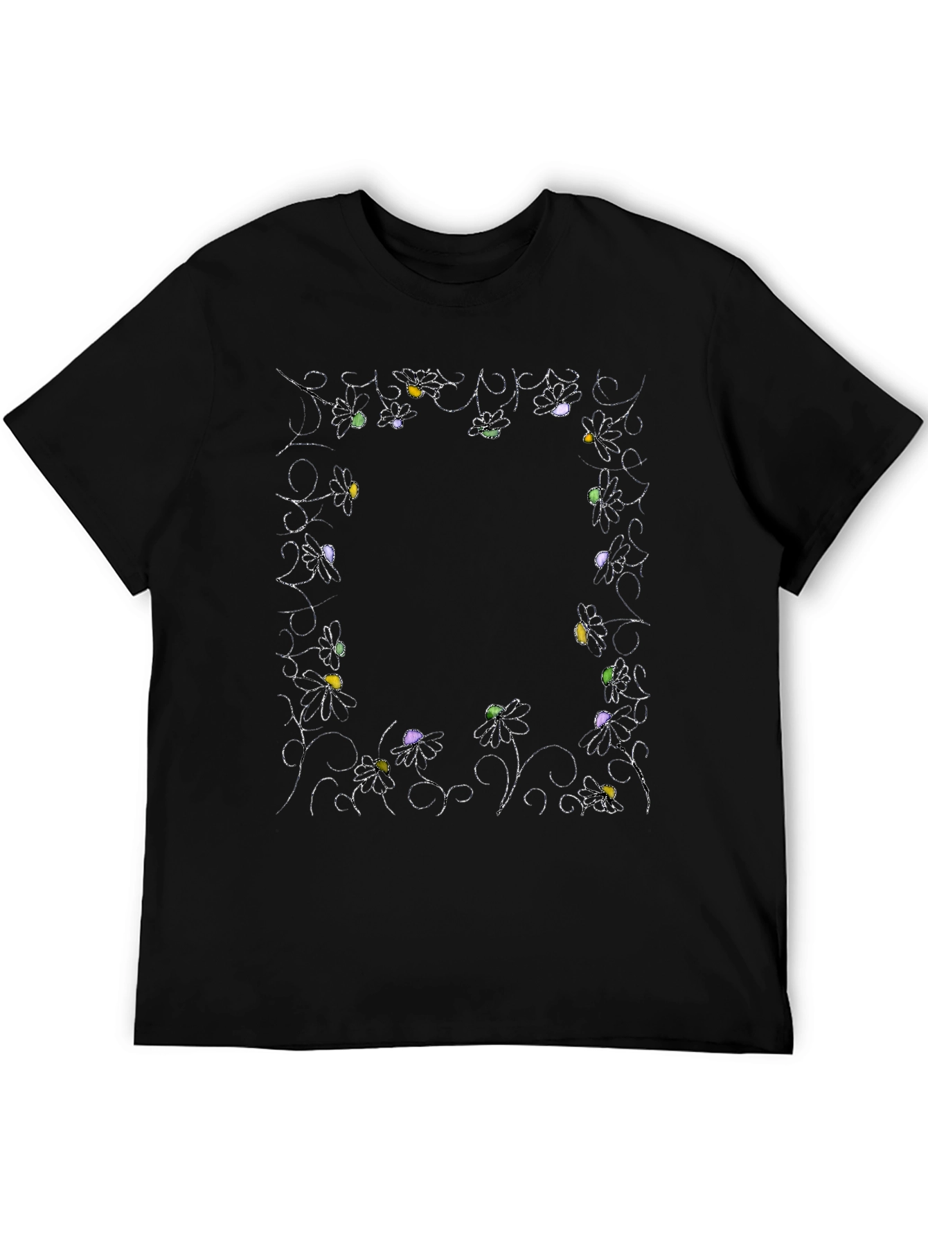 Floral Frame Graphic Print T-Shirt