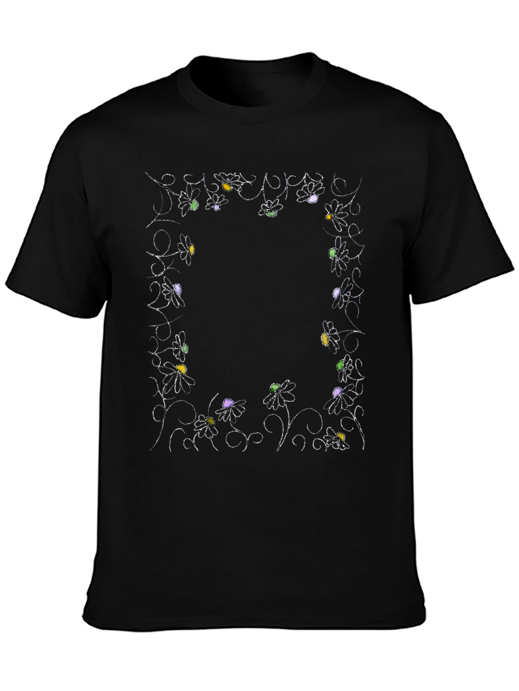 Floral Frame Graphic Print T-Shirt