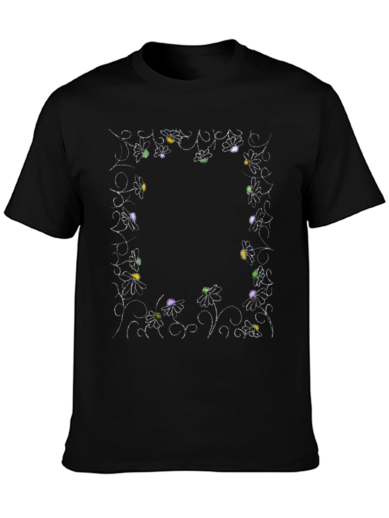 Floral Frame Graphic Print T-Shirt