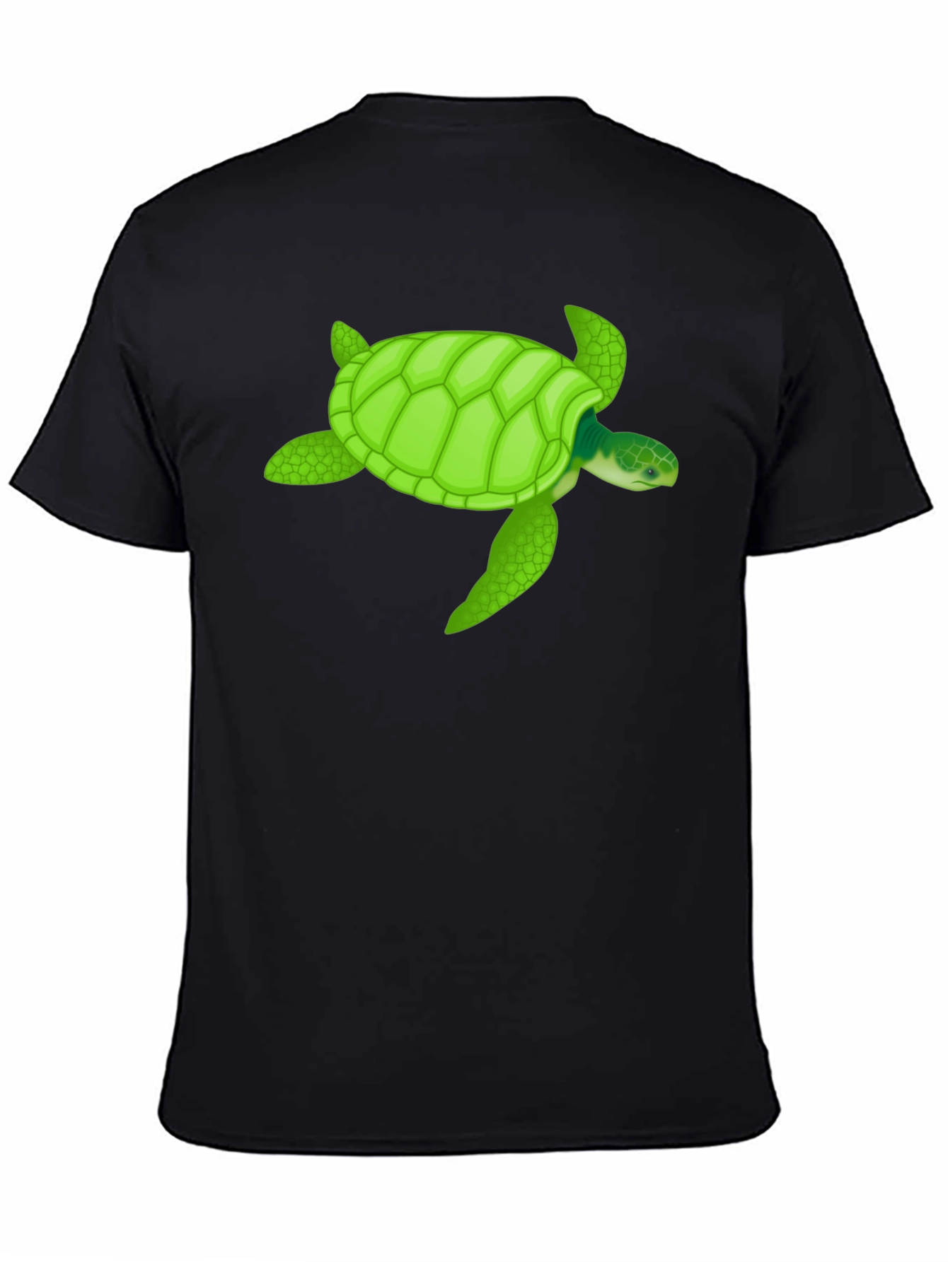 Sea Turtle Graphic T-Shirt - Black Cotton Tee