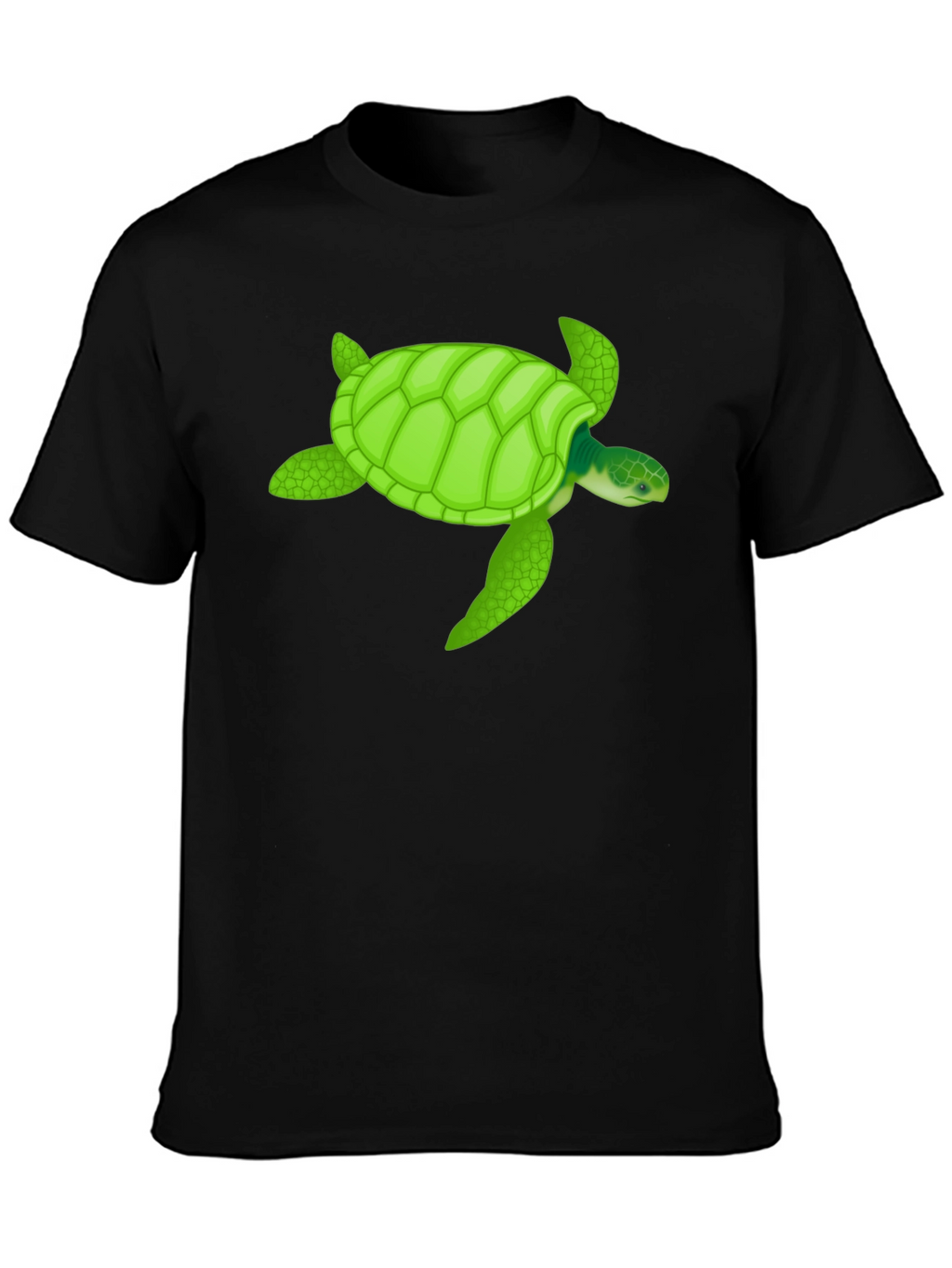 Sea Turtle Graphic T-Shirt - Black Cotton Tee
