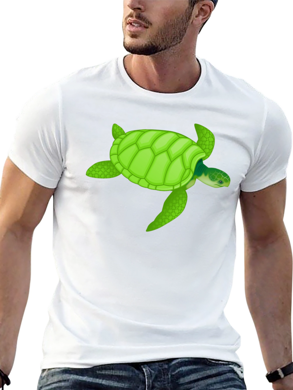 Sea Turtle Graphic T-Shirt - Black Cotton Tee