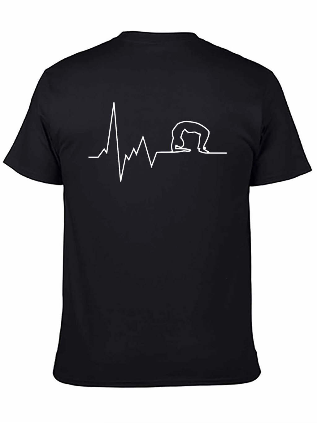 Yoga Heartbeat T-Shirt - Black Cotton Tee