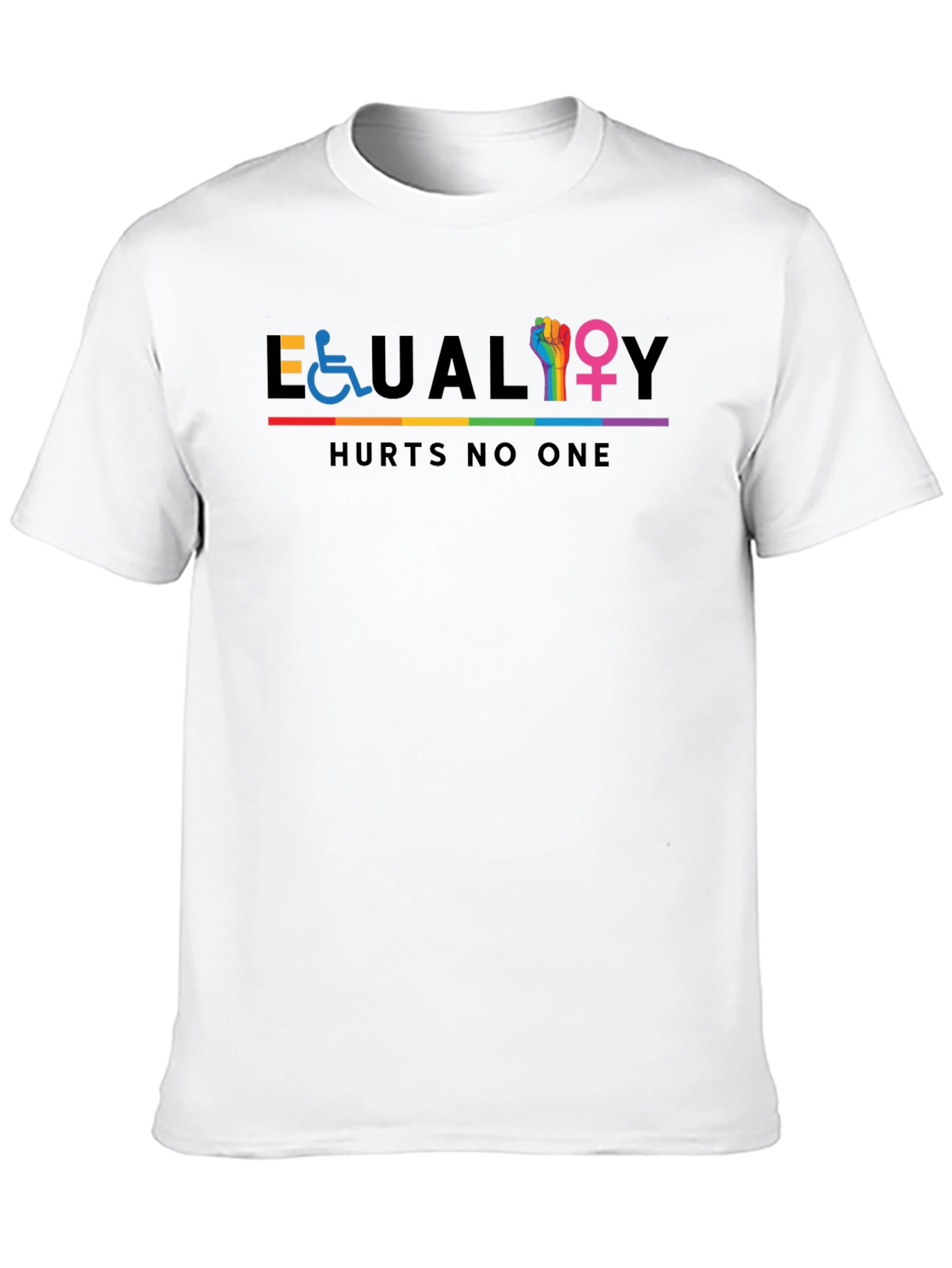 Equality Hurts No One T-Shirt - Pride Rainbow