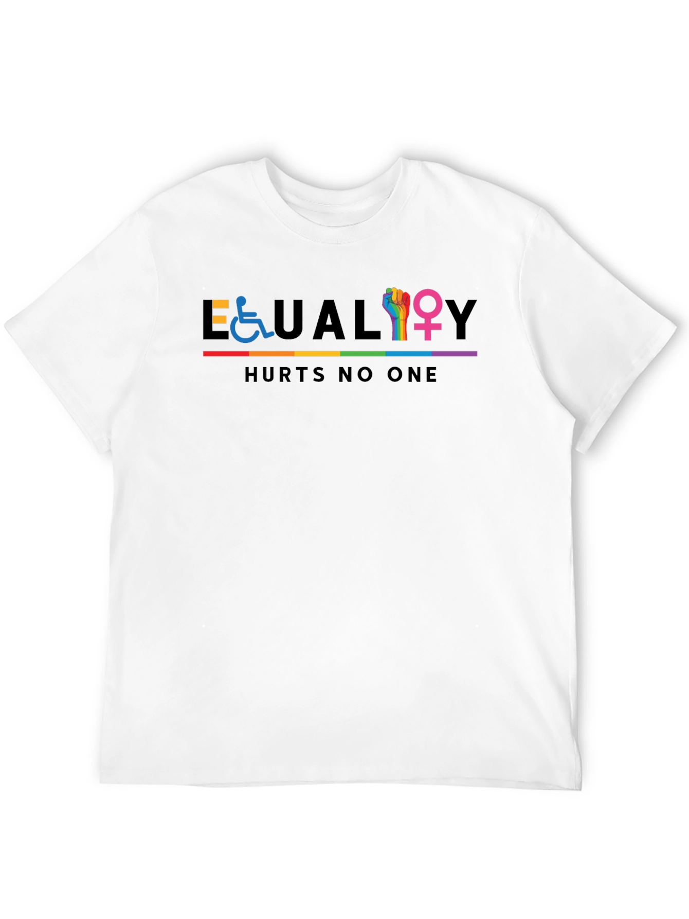 Equality Hurts No One T-Shirt - Pride Rainbow