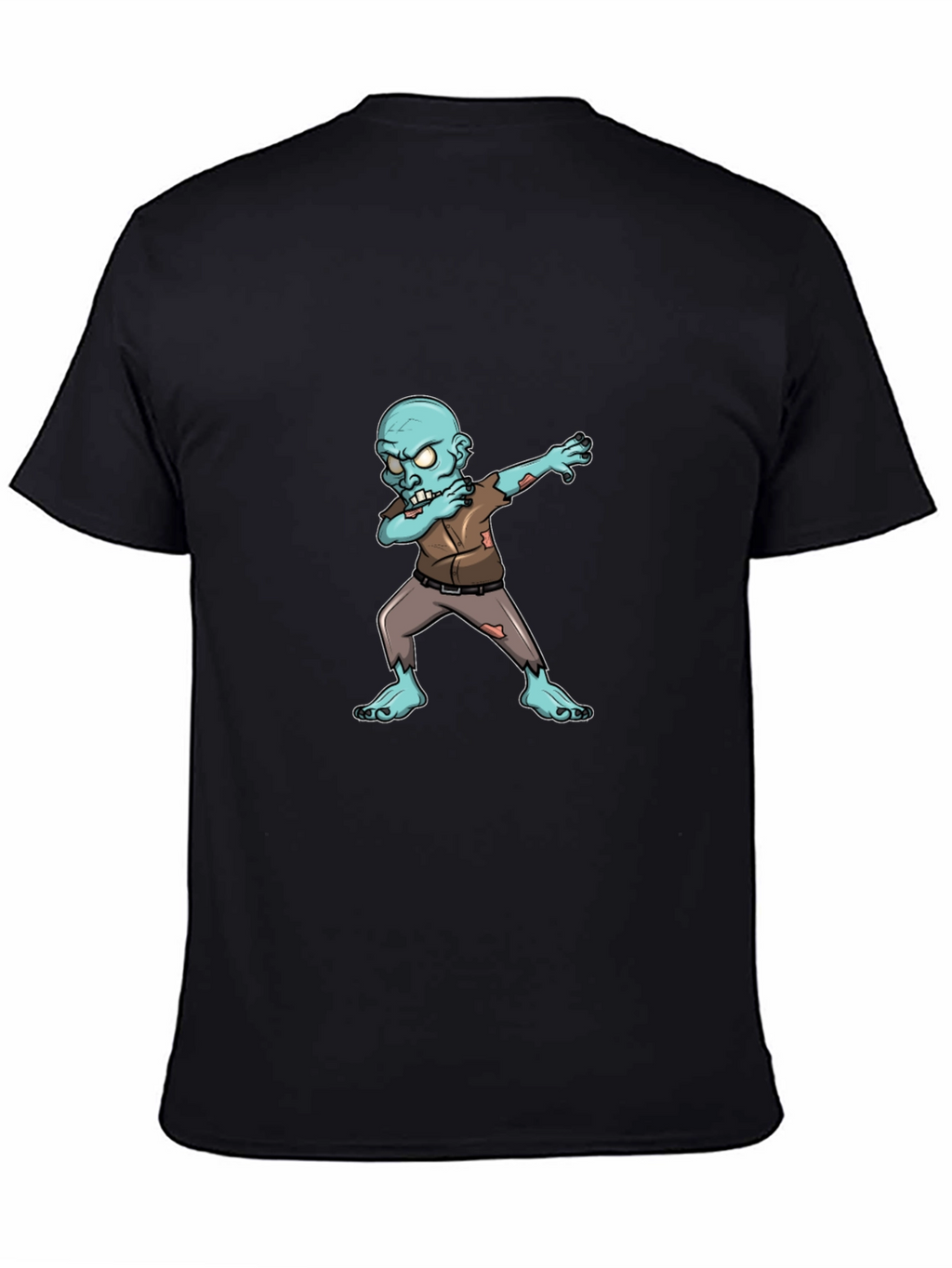 Dabbing Zombie Graphic Tee - Black Cotton T-Shirt