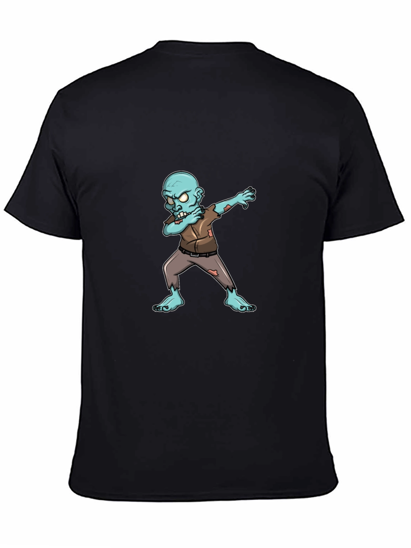 Dabbing Zombie Graphic Tee - Black Cotton T-Shirt